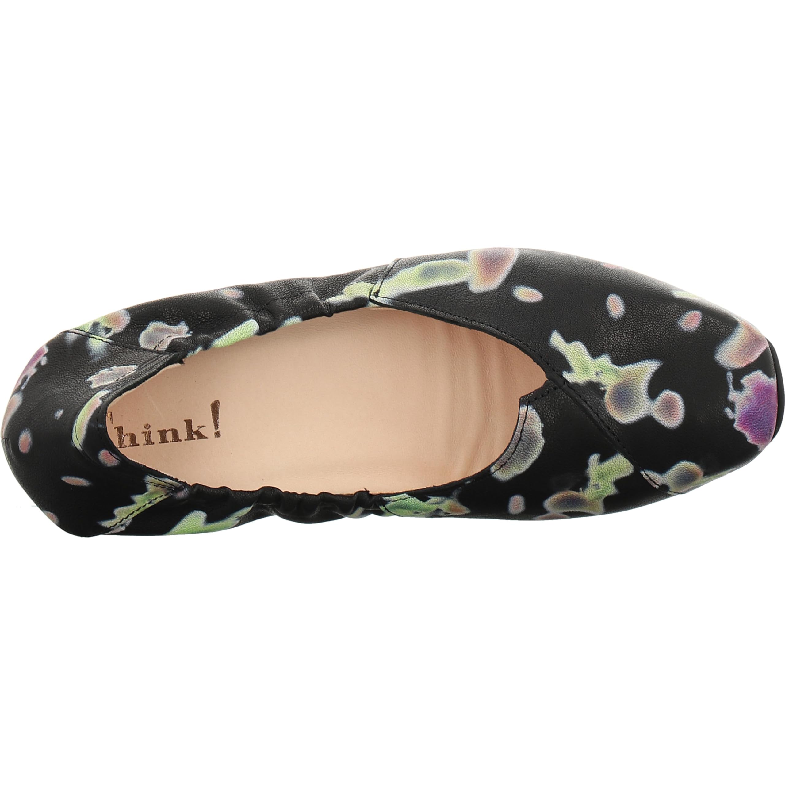 Think Gaudi ballerines femme noir cuir semelle amovible