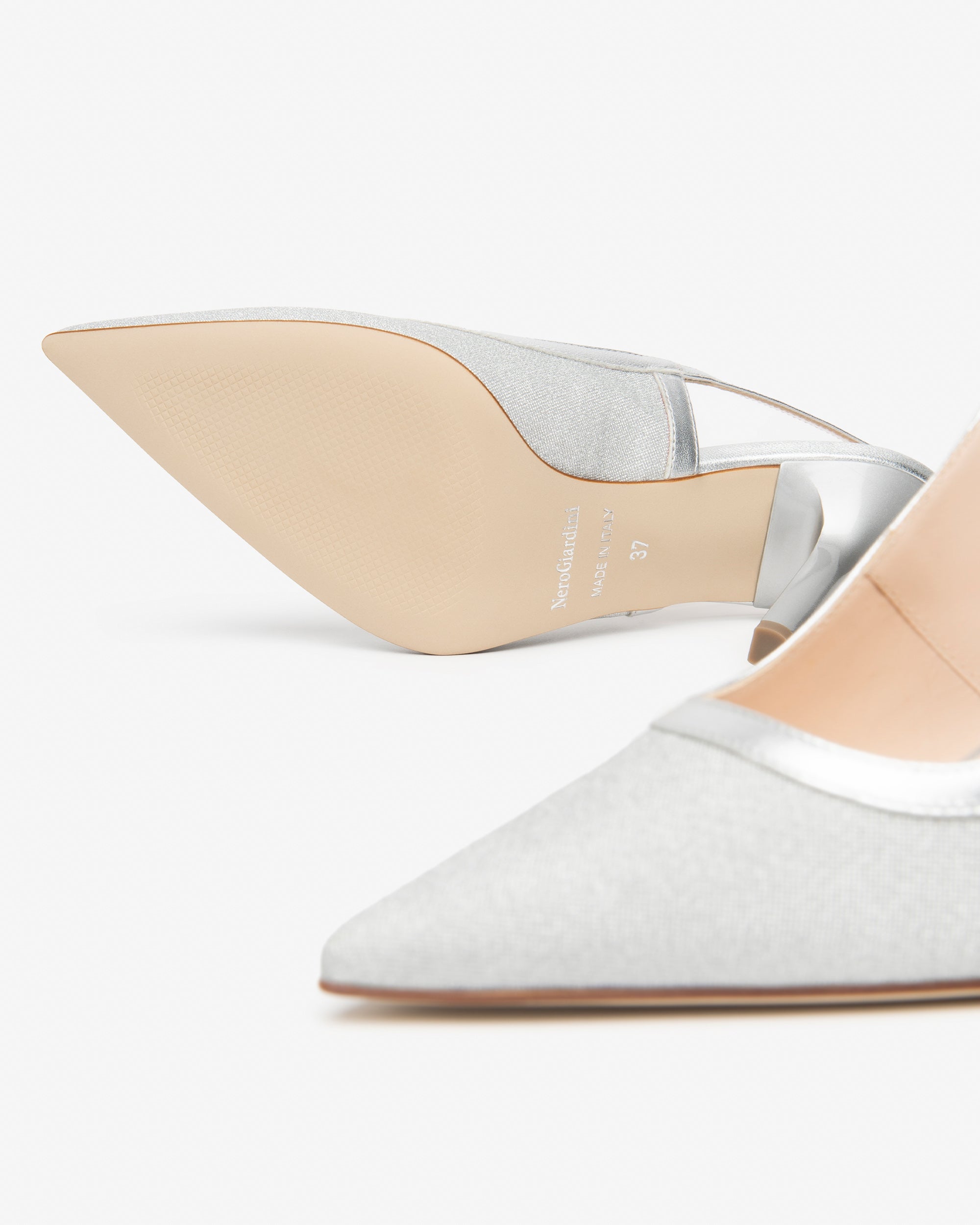 NeroGiardini Slingbacks Femme Tissu Cuir Cérémonie
