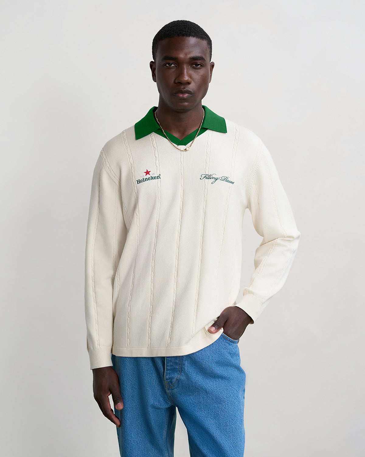 Filling Pieces Knit Jersey Heineken maillot Antique White