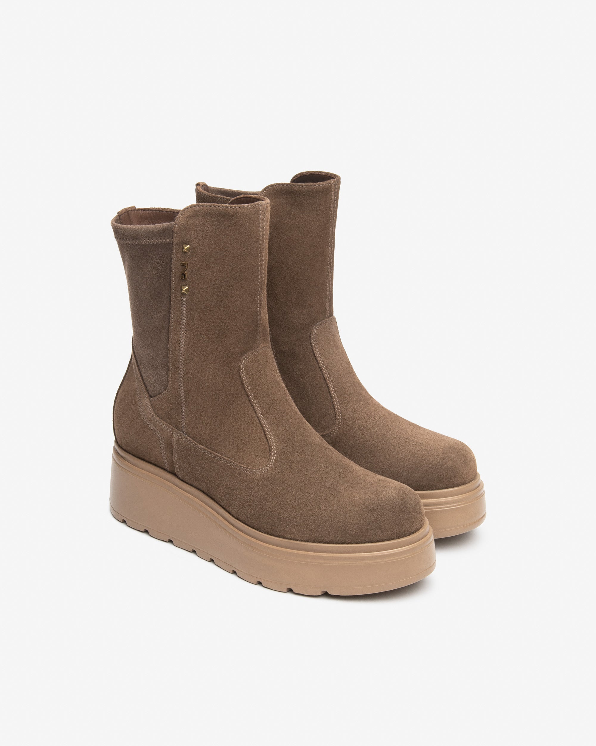 NeroGiardini Bottines Femme Velours Plateforme 55mm