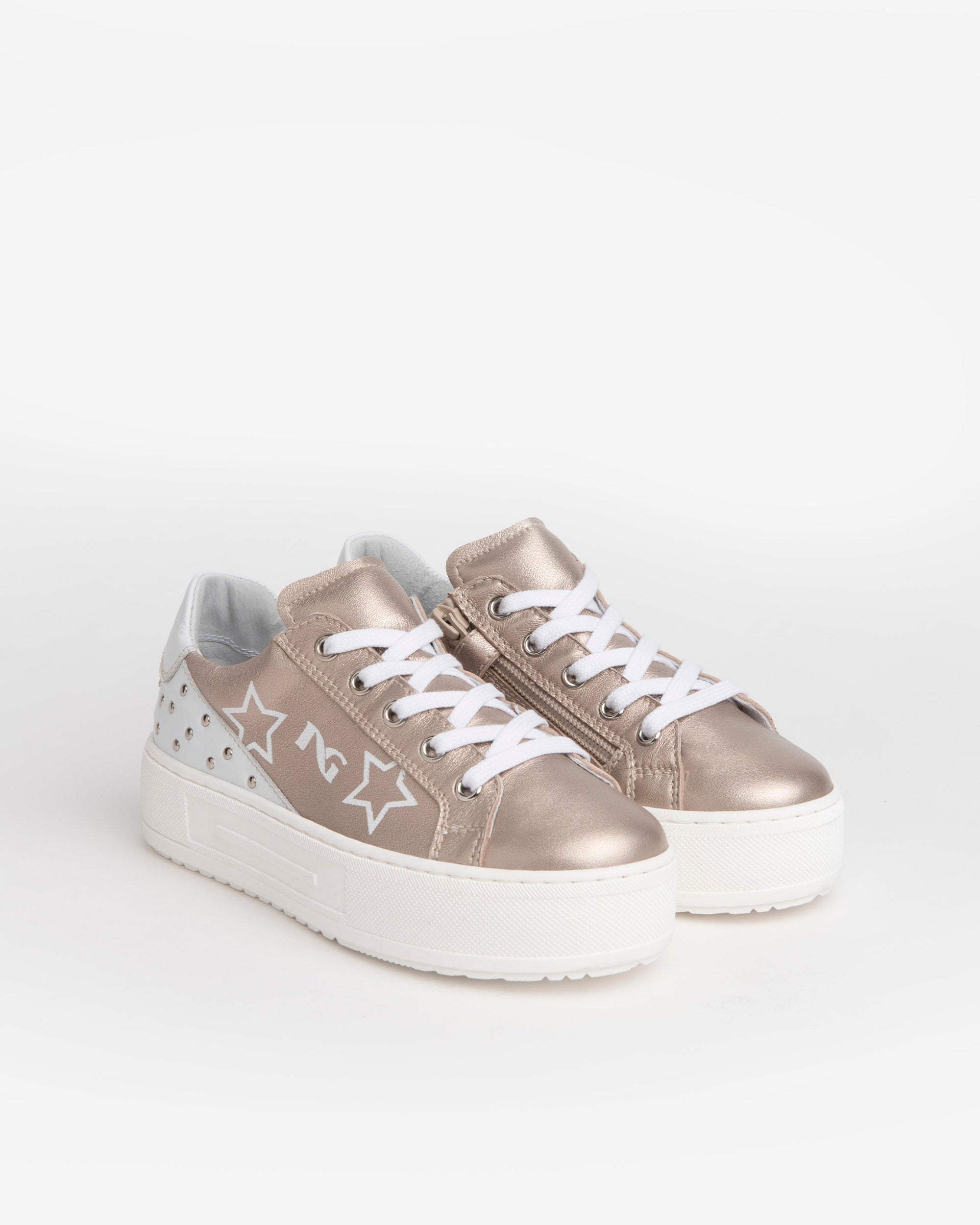 NeroGiardini Sneakers Basket Ado Fille Cuir Lamé 35