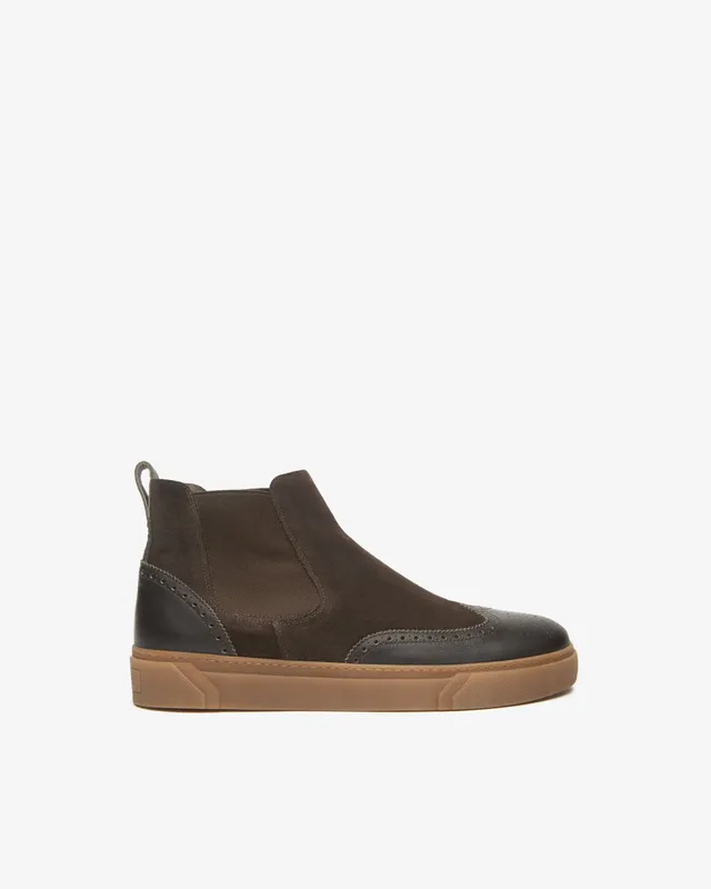 NeroGiardini Chelsea bottines homme cuir velours