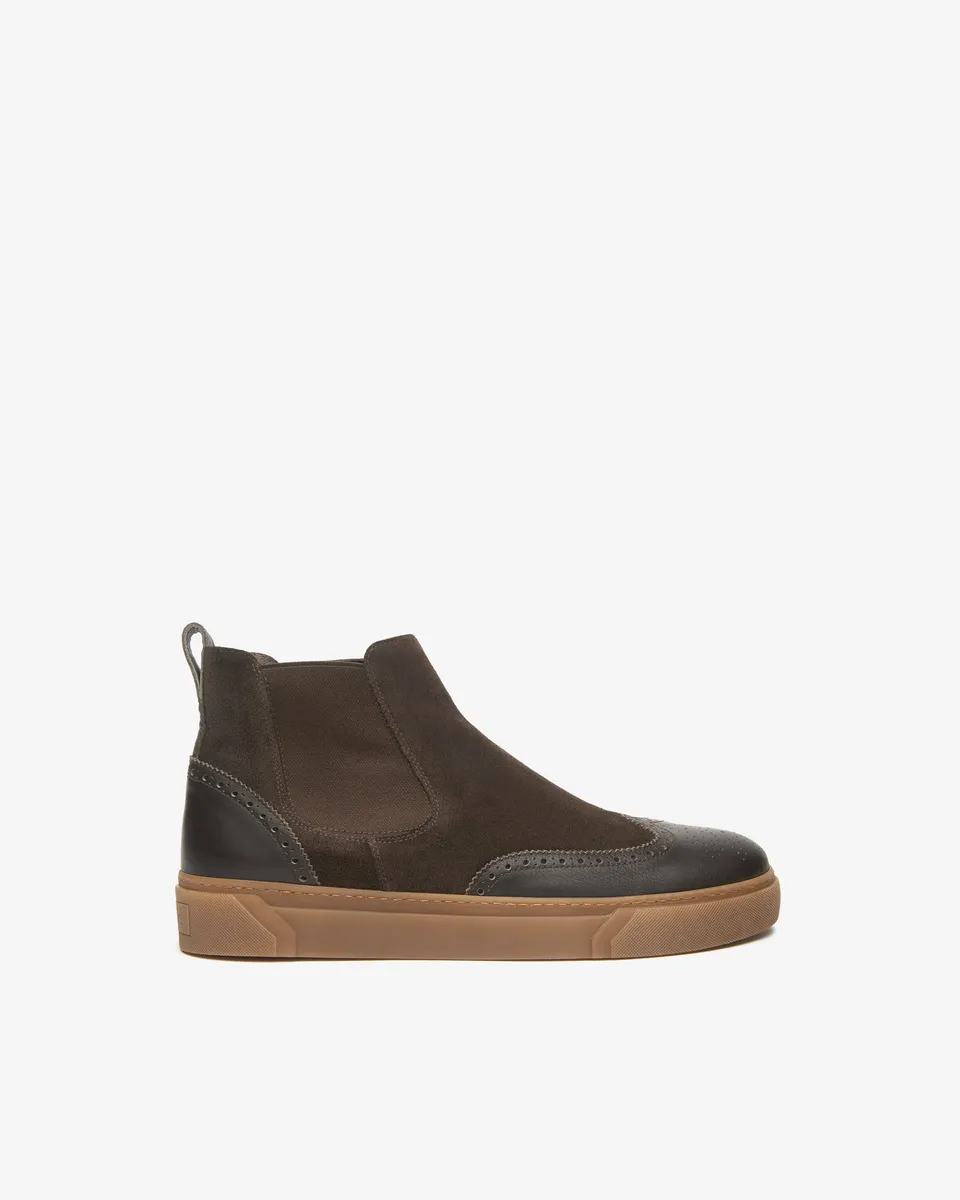 NeroGiardini Chelsea bottines homme cuir velours