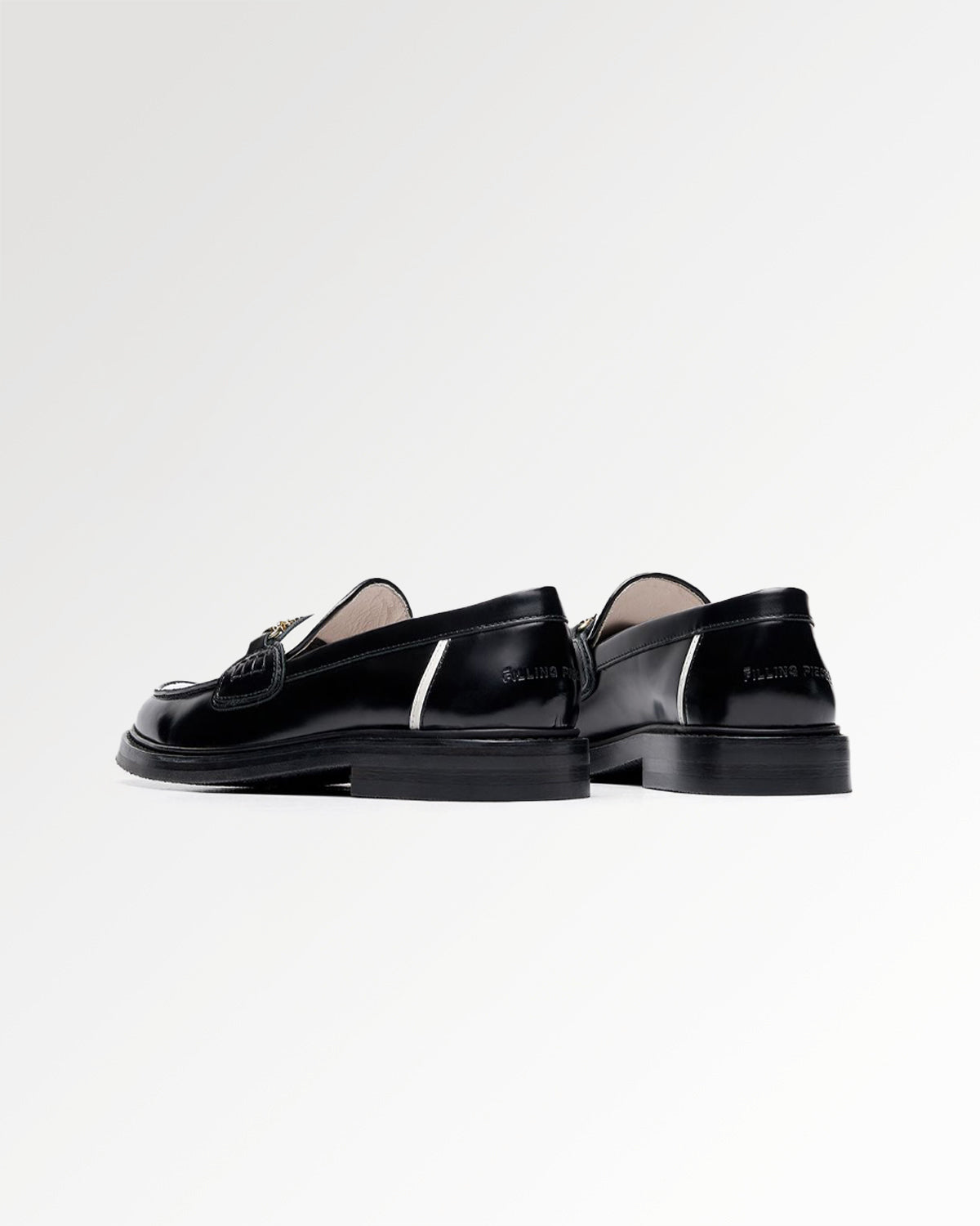 Filling Pieces Loafer Polido mocassin cuir blanc noir