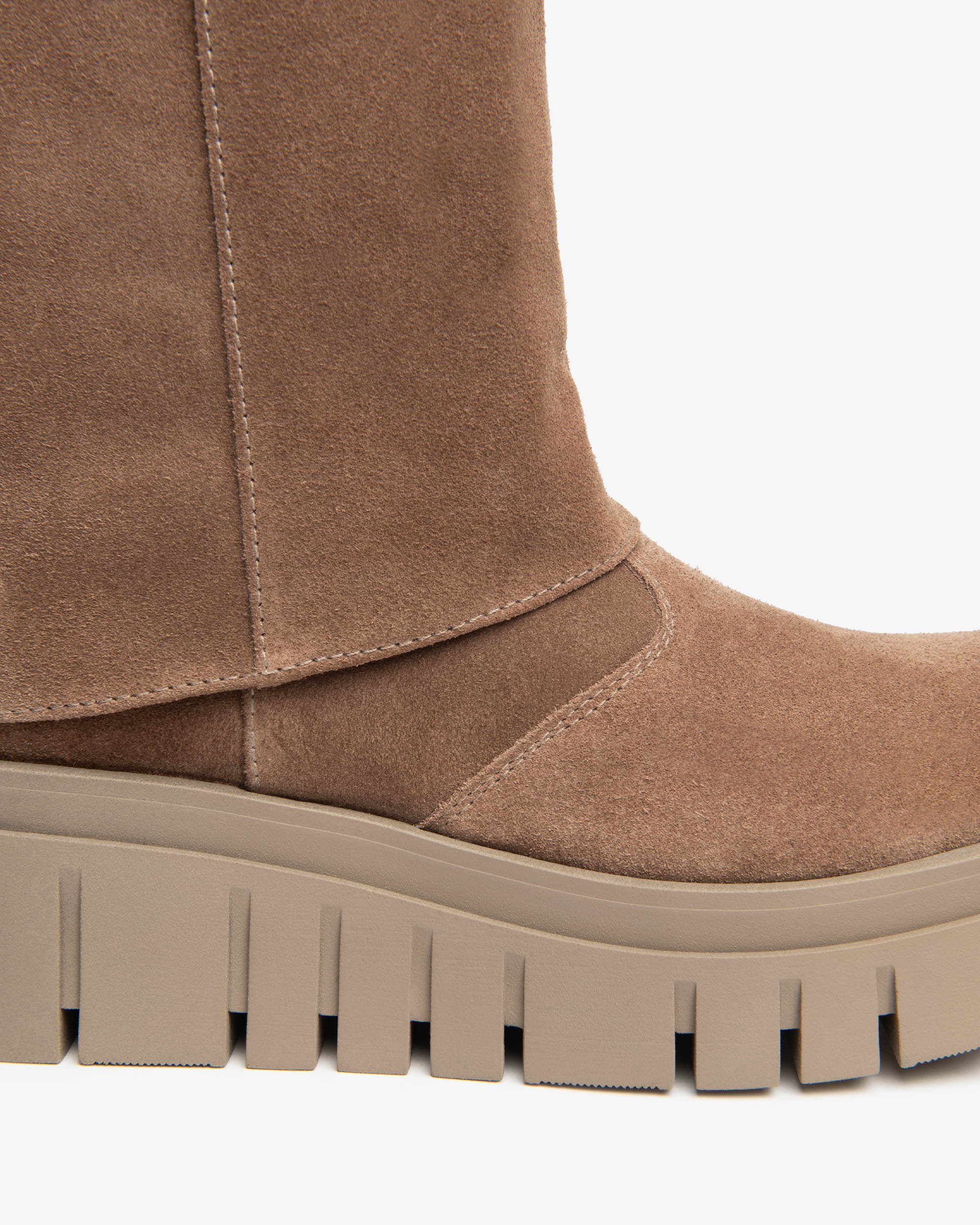 NeroGiardini Bottes Femme Daim Plateforme 55 mm Zip