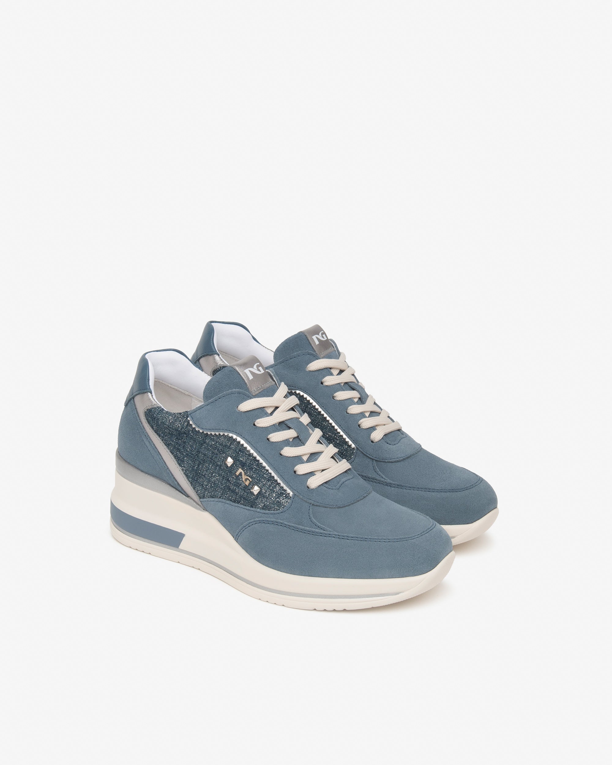 NeroGiardini Sneakers Femme Cuir Tissu - Confort Quotidien