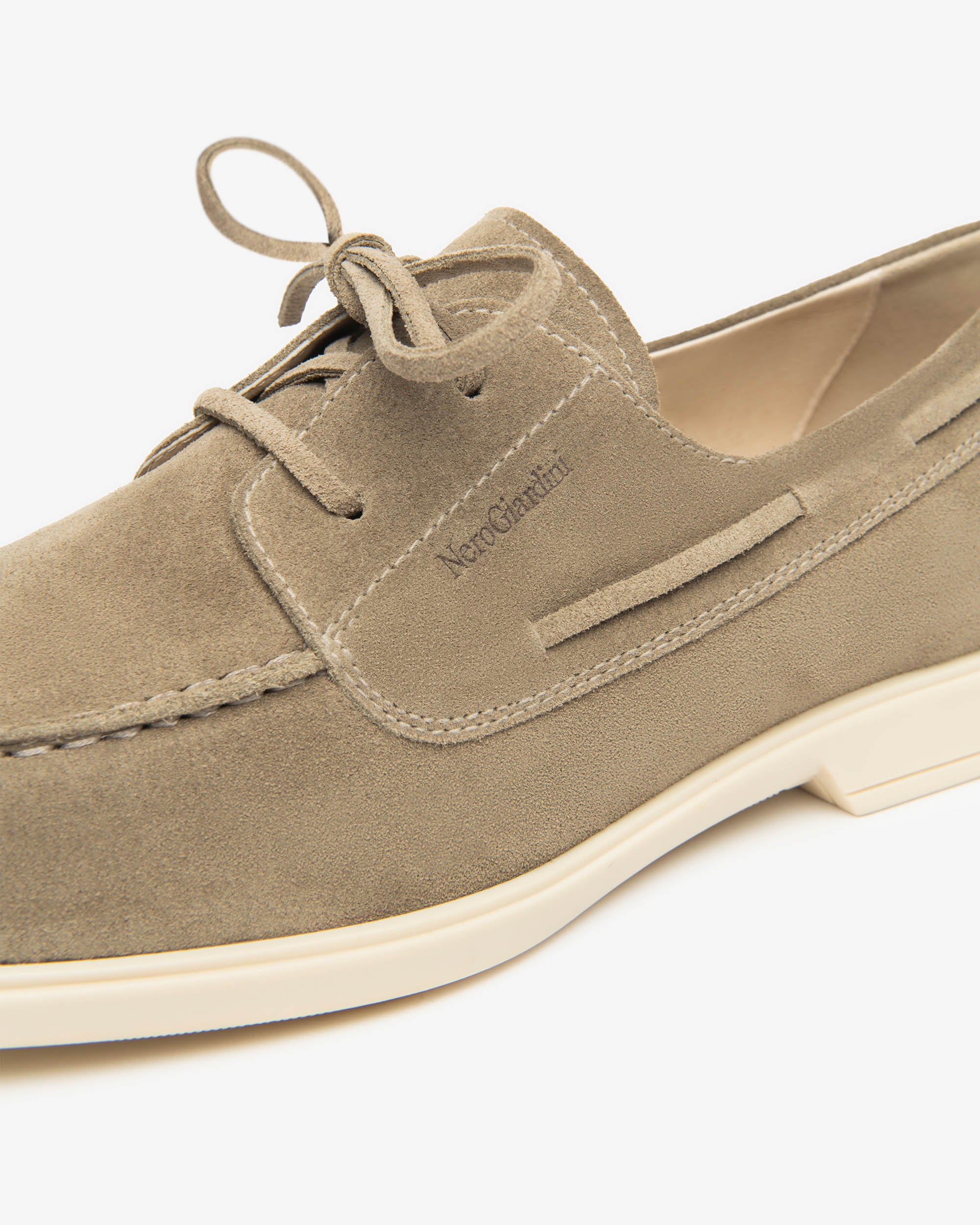 NeroGiardini Chaussures à Lacets Homme Cuir Velours
