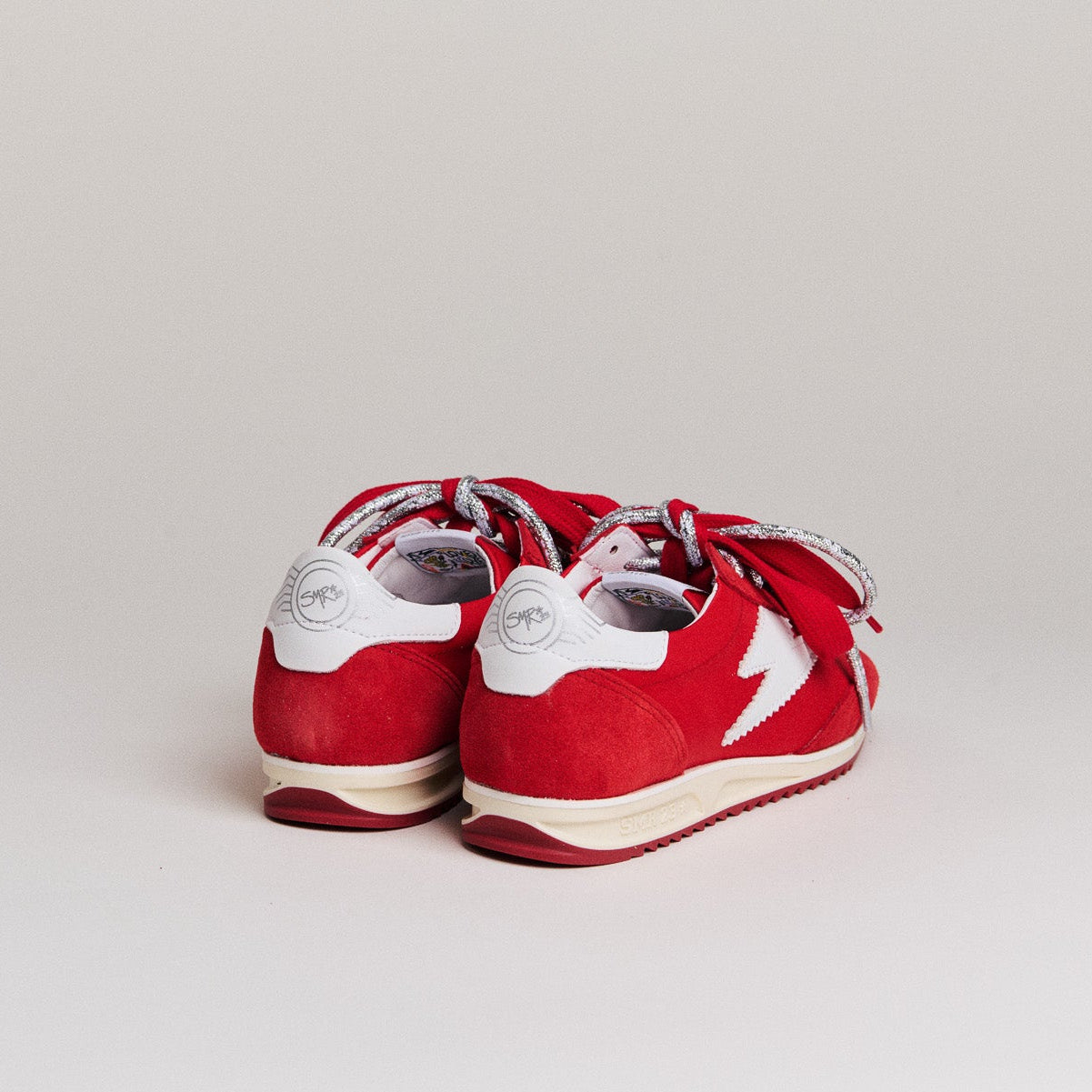 Semerdjian Joyce D621 baskets rouge blanc tissu