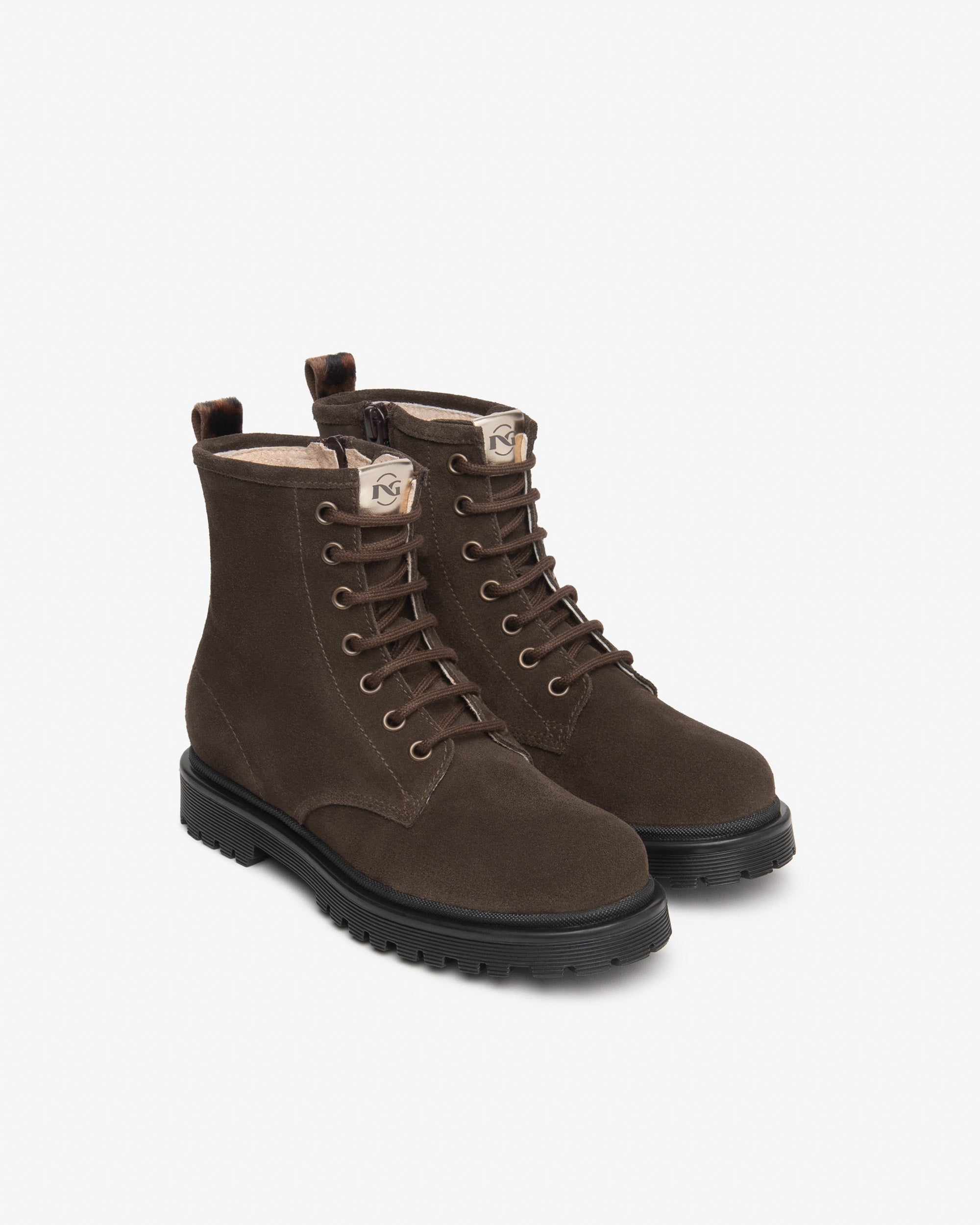 Nerogiardini Bottines Fille Bottines Combat Daim Strass