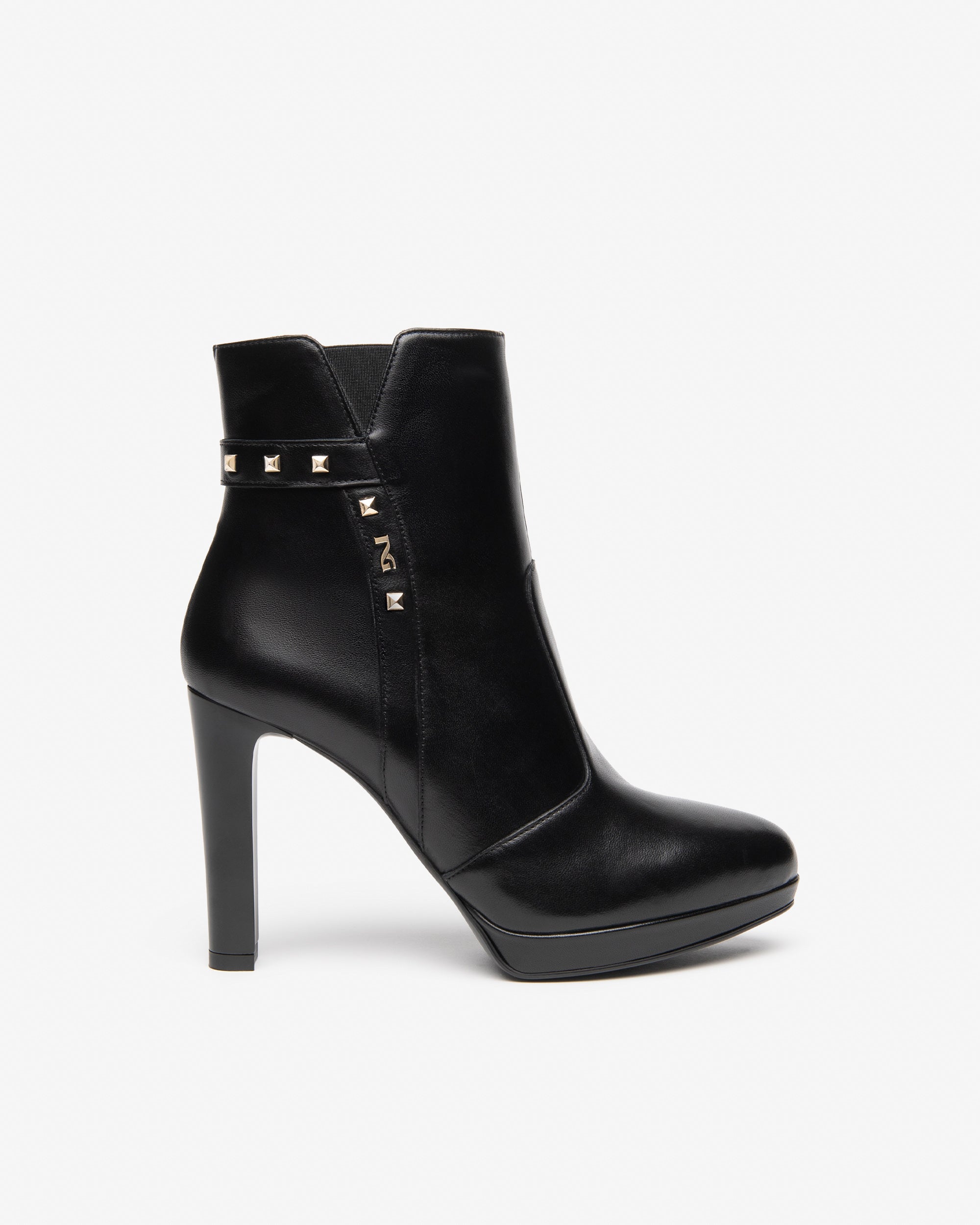 NeroGiardini Bottines Femme en Cuir Talon Bloc 100 mm