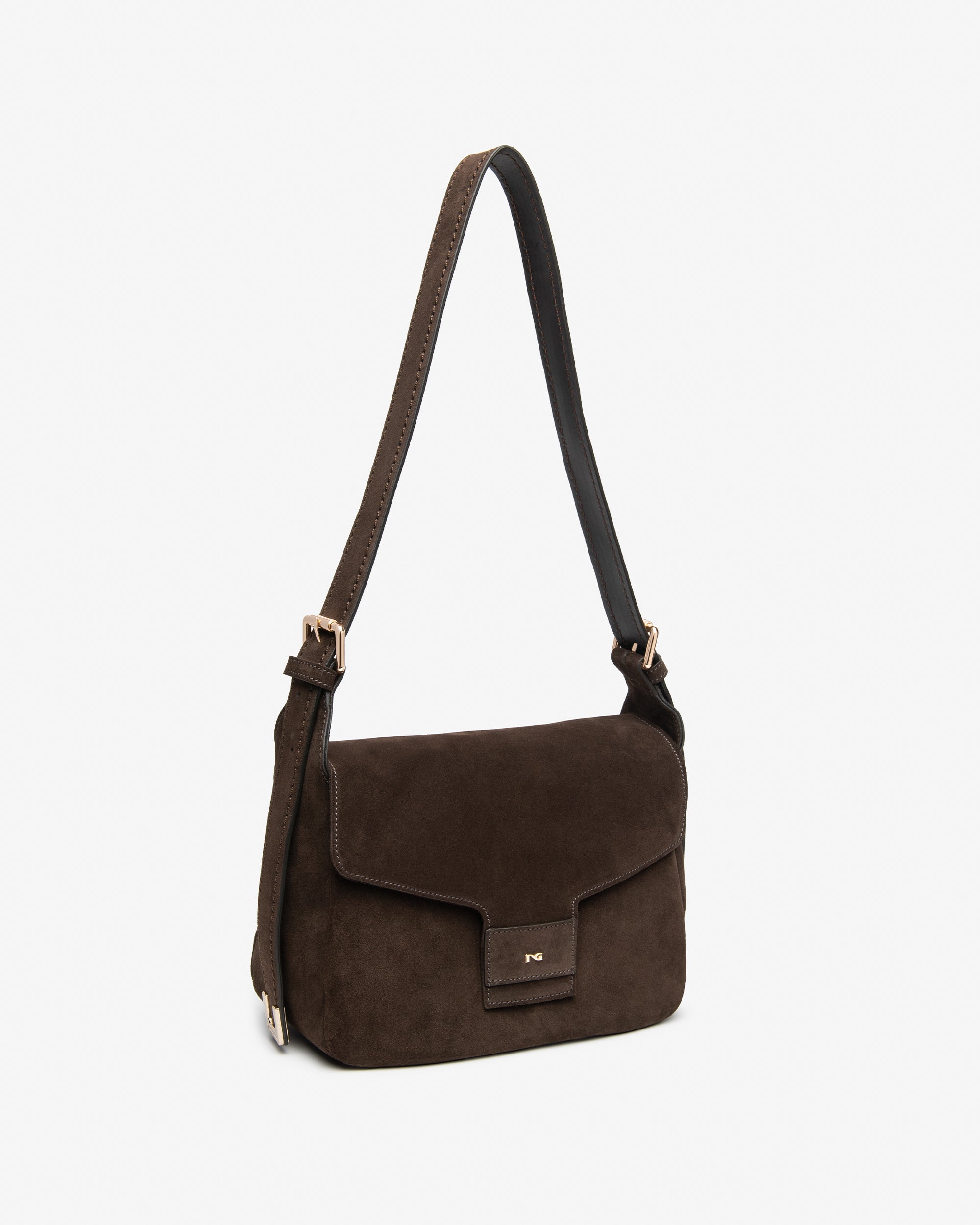 NeroGiardini Sacs sac épaule femme daim doré