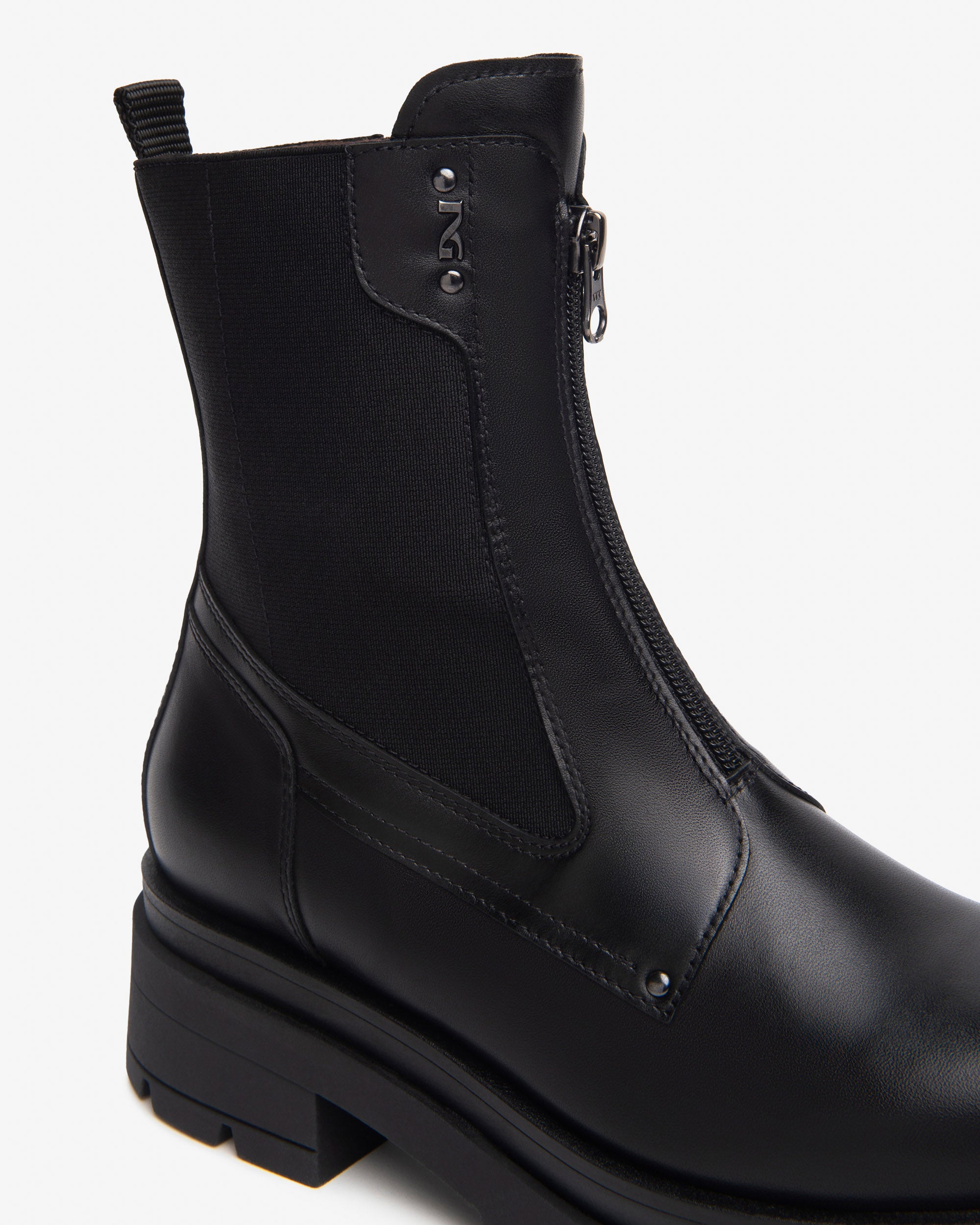 NeroGiardini Bottines Chelsea femme cuir tissu hiver