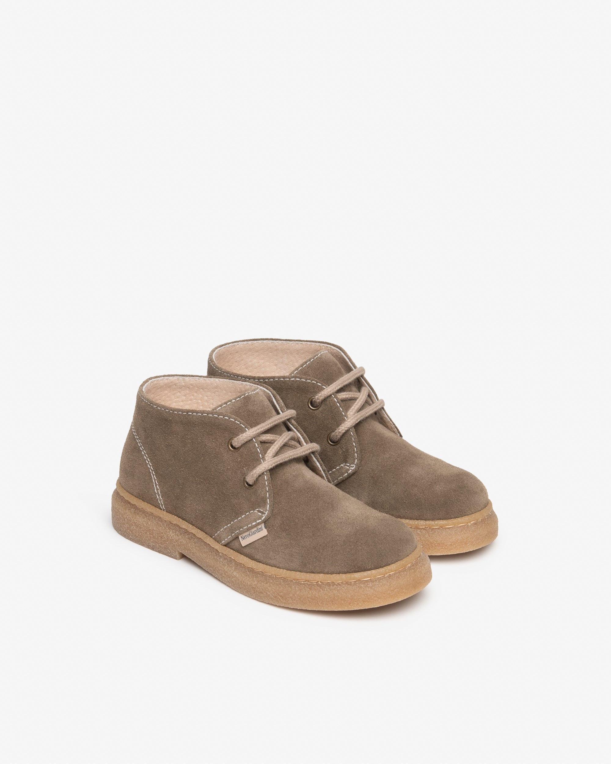 Nerogiardini Boots Junior Garçon Cuir Velours Daim