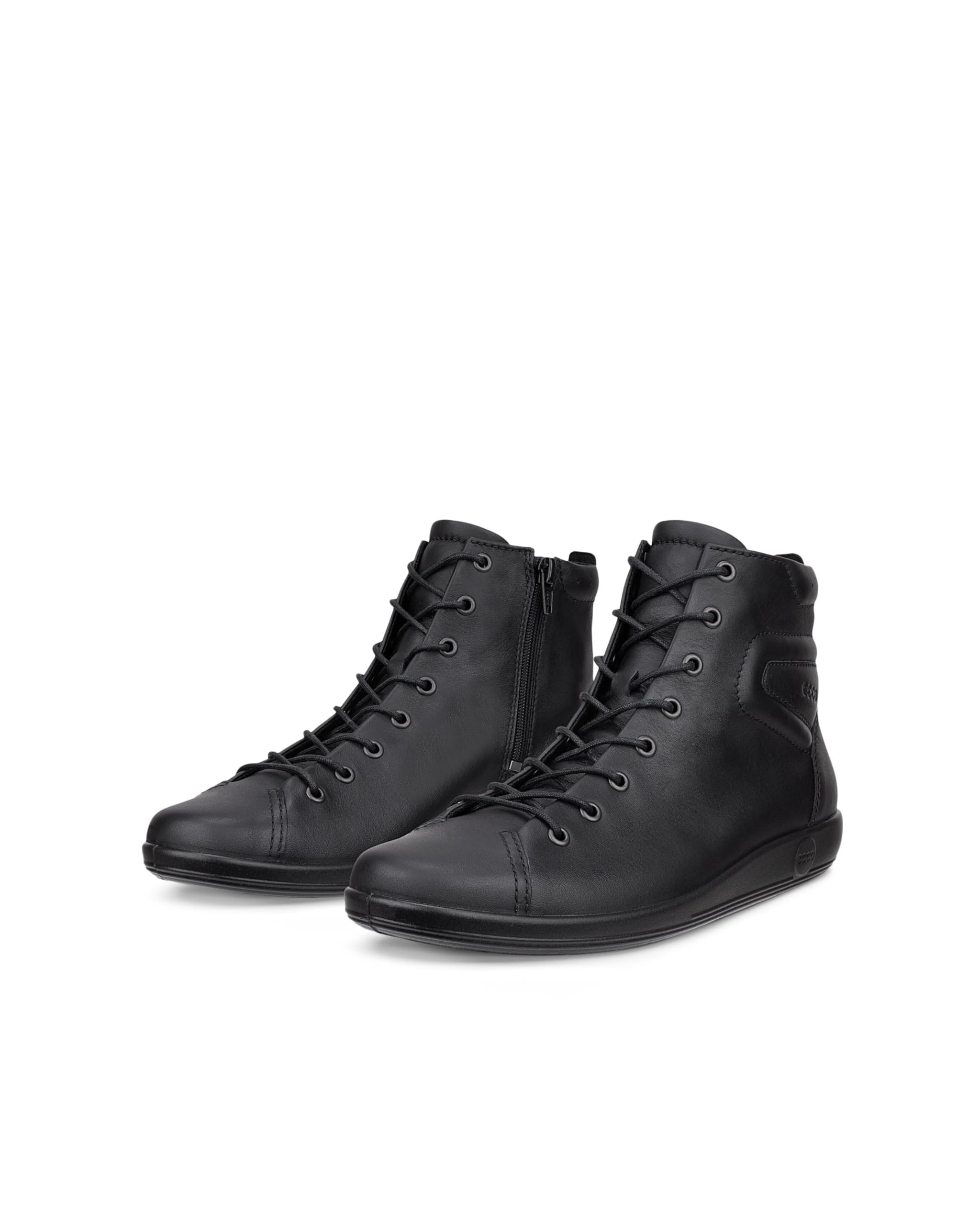 ECCO Soft 2.0 bottine femme noire 41 zip cuir