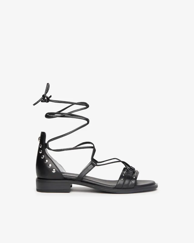 NeroGiardini Sandales Femme Spartiates Cuir Talon
