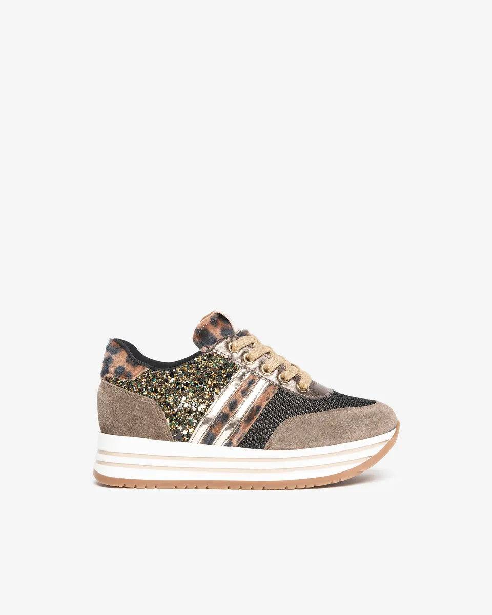 NeroGiardini Sneakers Teens Fille Velours Paillettes