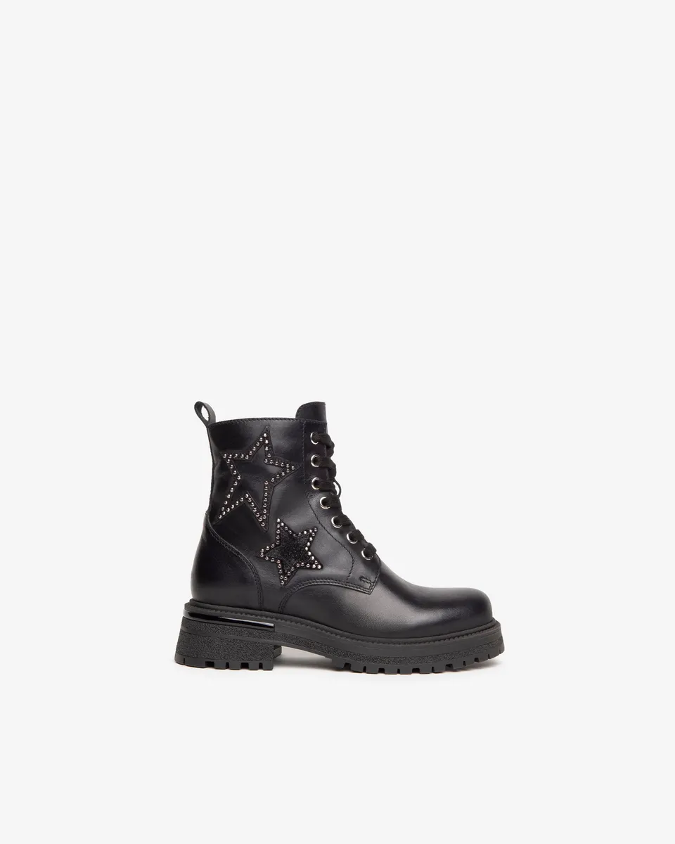 NeroGiardini Bottines Teens Fille Cuir à Lacets
