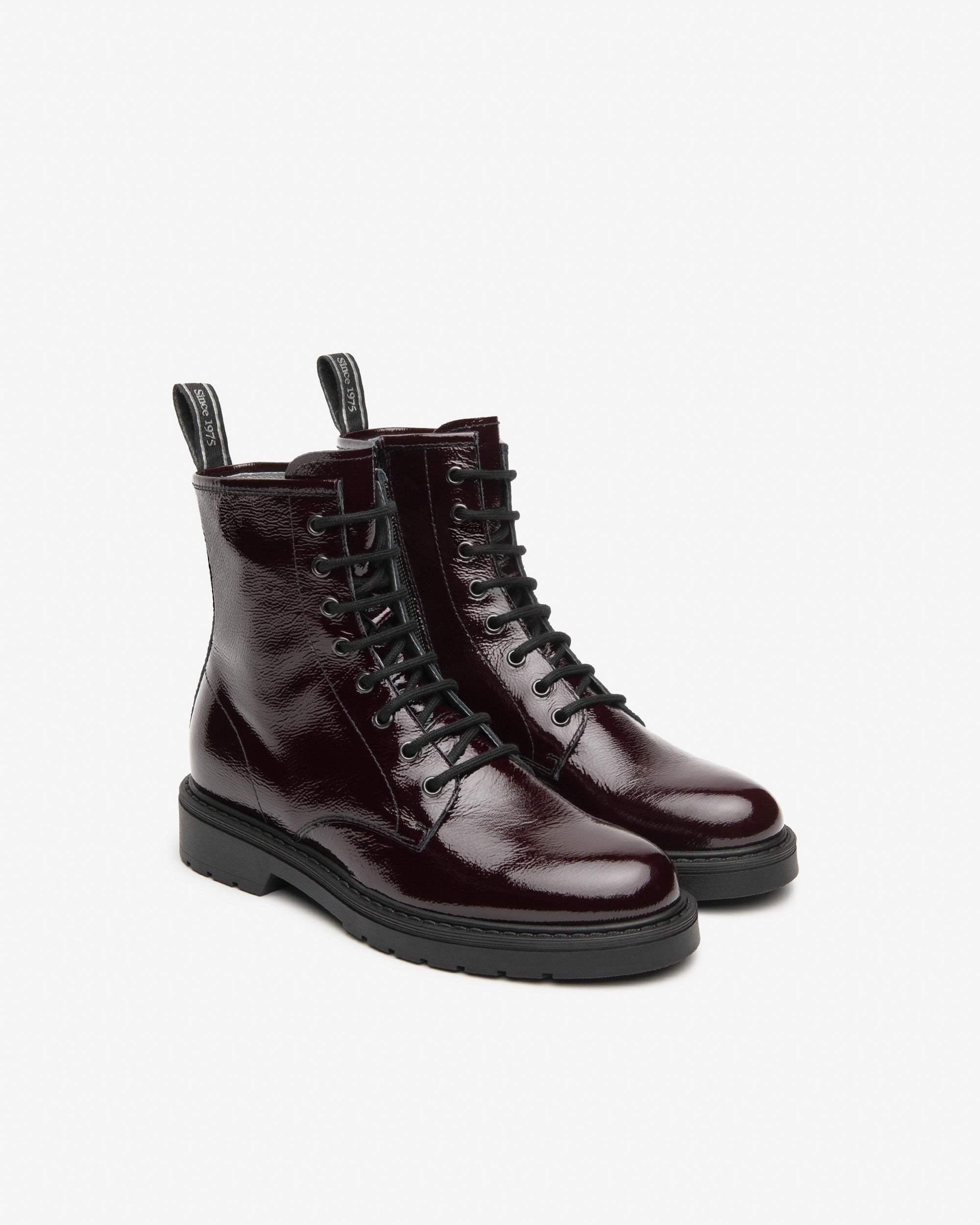 Nerogiardini Bottines Motardes Femme Vernis boots cuir