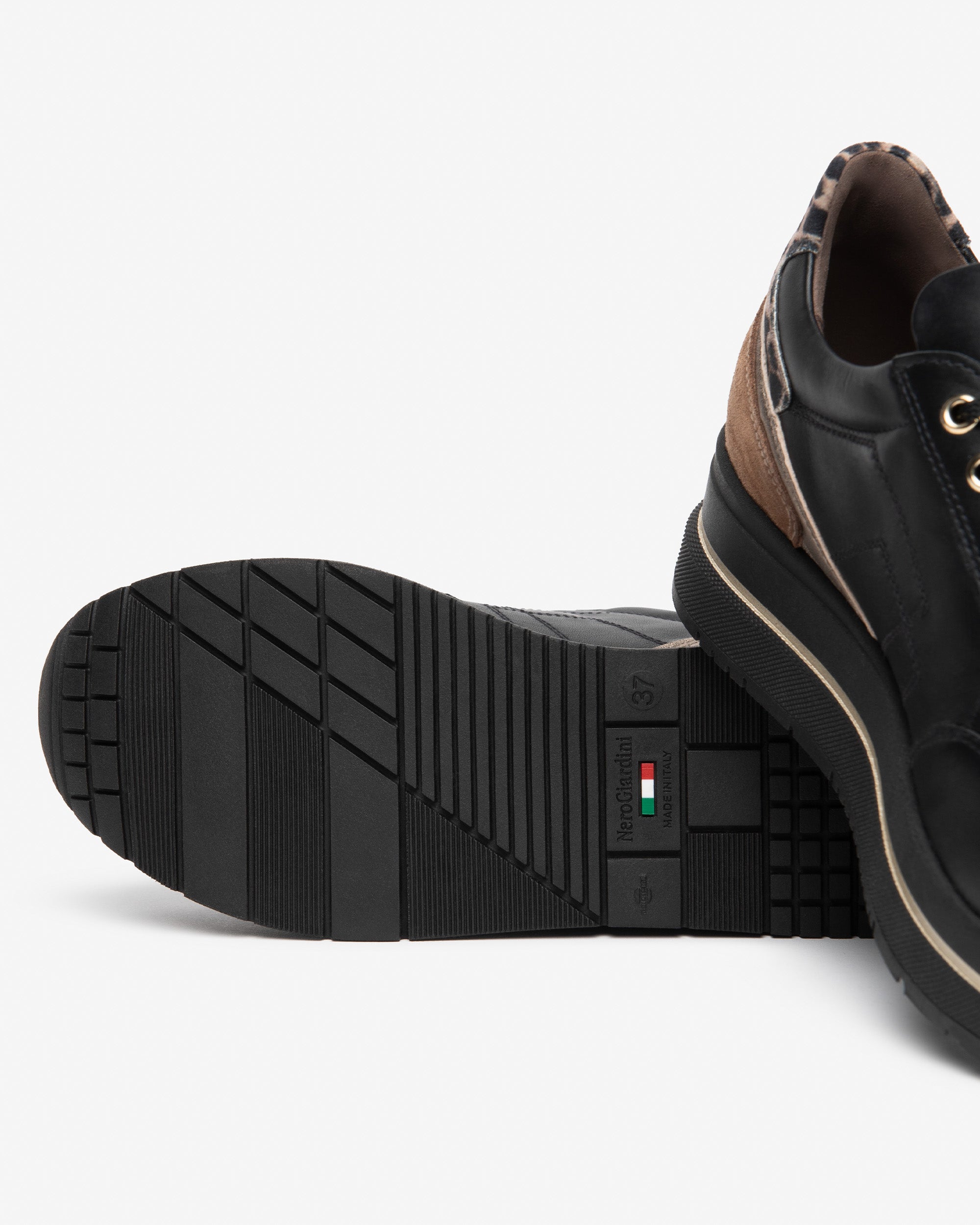 NeroGiardini Sneakers Femme Cuir Plateforme 45 mm