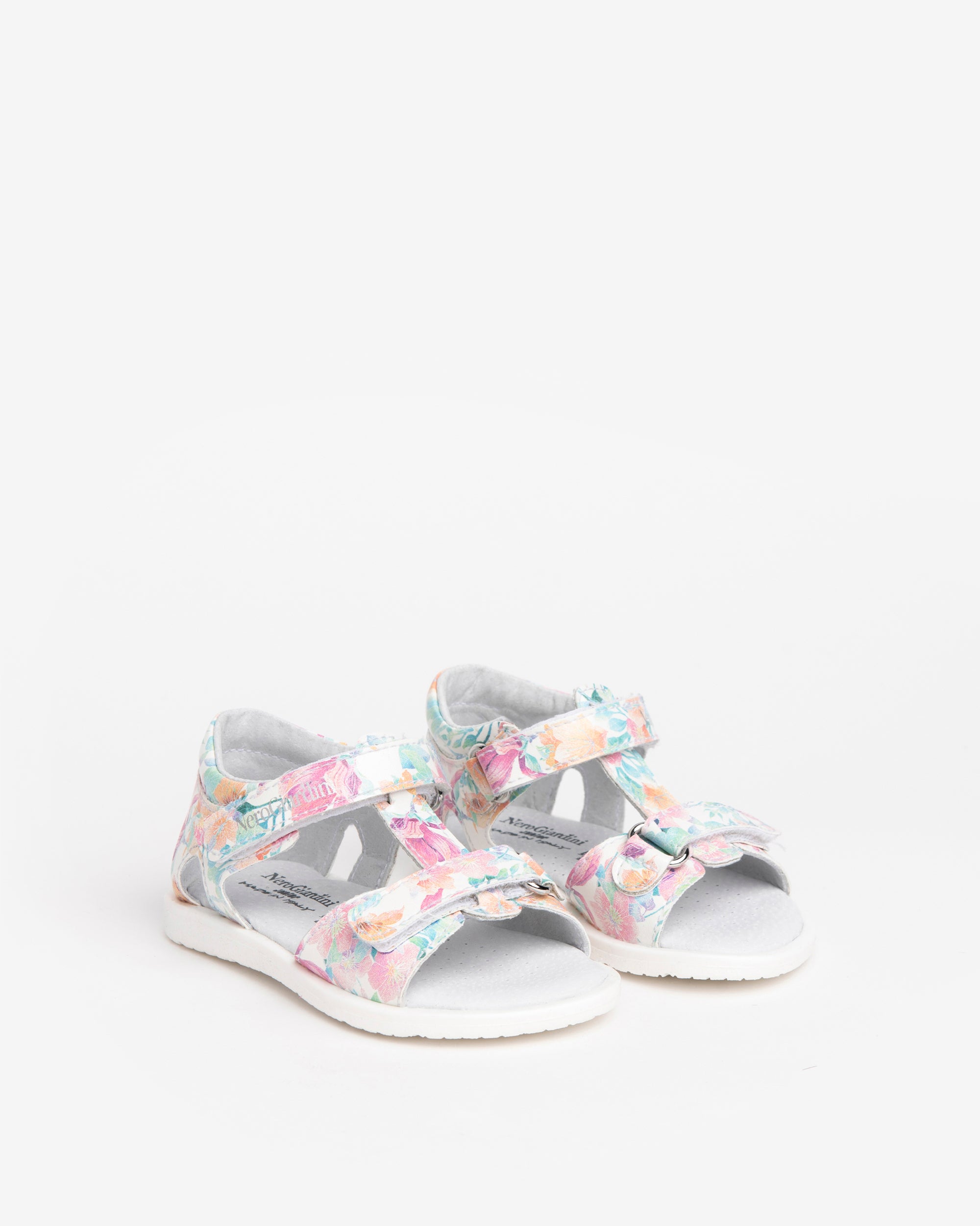 NeroGiardini Sandales Baby Fille Velcro Imprimé Floral
