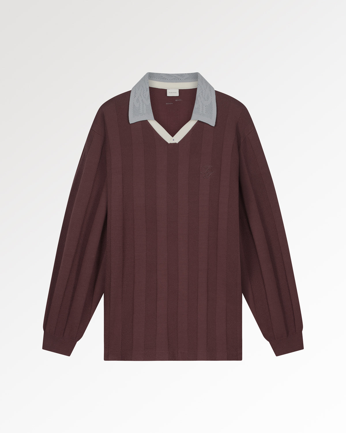 Filling Pieces Knit Football Jersey pull marron