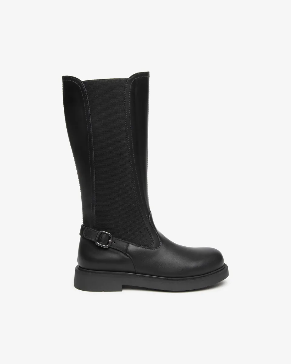 Nerogiardini Bottes Fille Cuir Tissu Hautes Zip