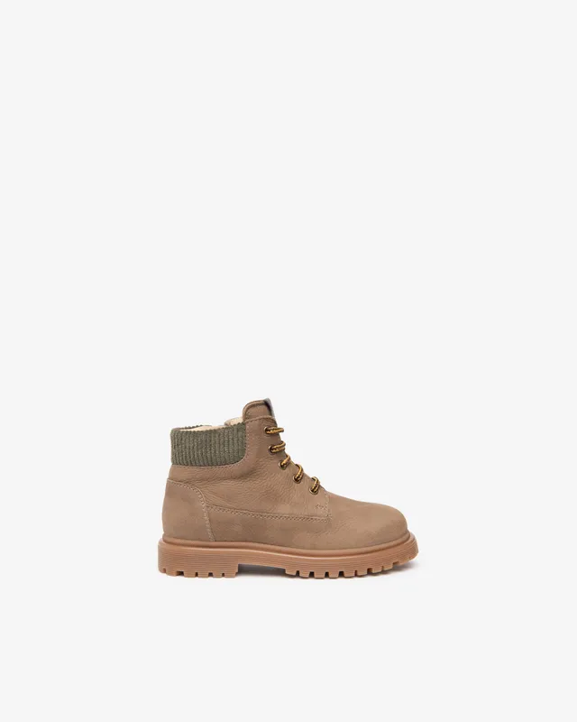 NeroGiardini Bottines Junior Garçon Cuir Tissu Zip