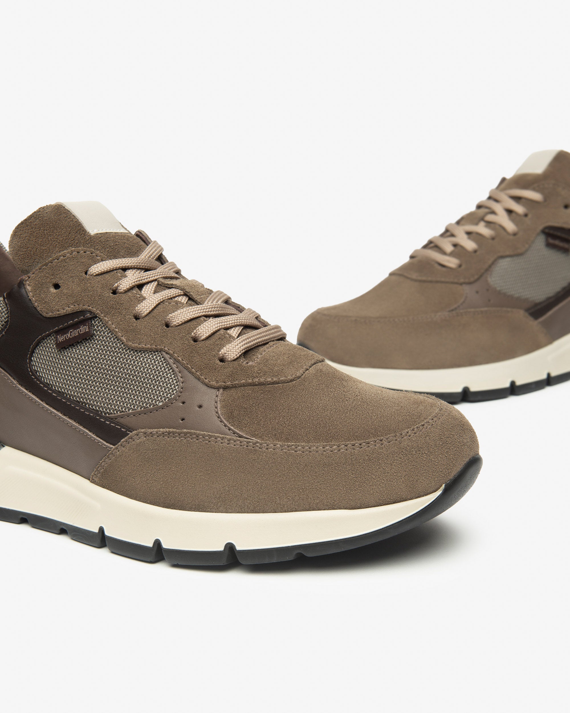 Nerogiardini Sneakers Basket Homme Cuir Semelle Memory