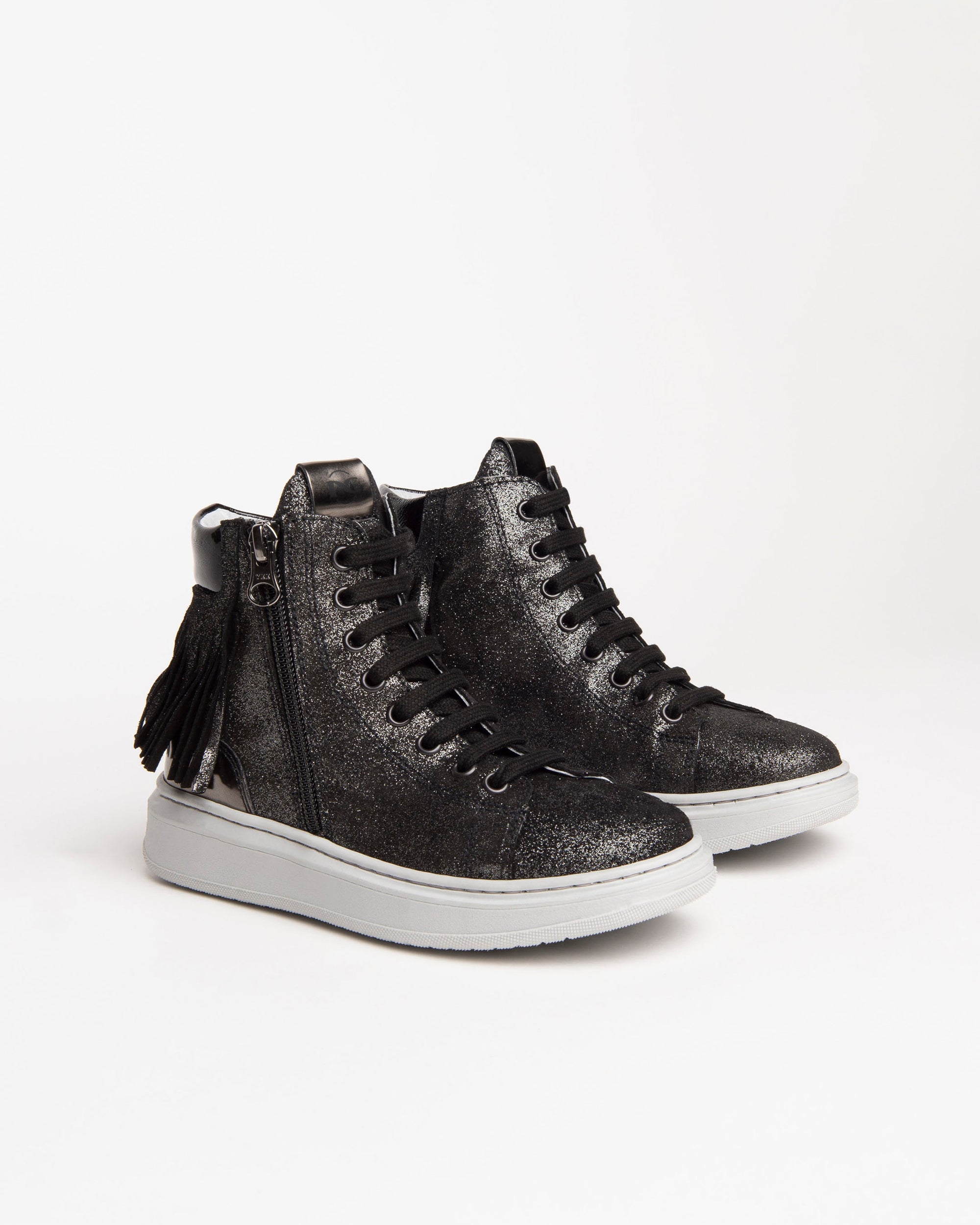 NeroGiardini Sneakers Fille Cuir Pailleté Zip