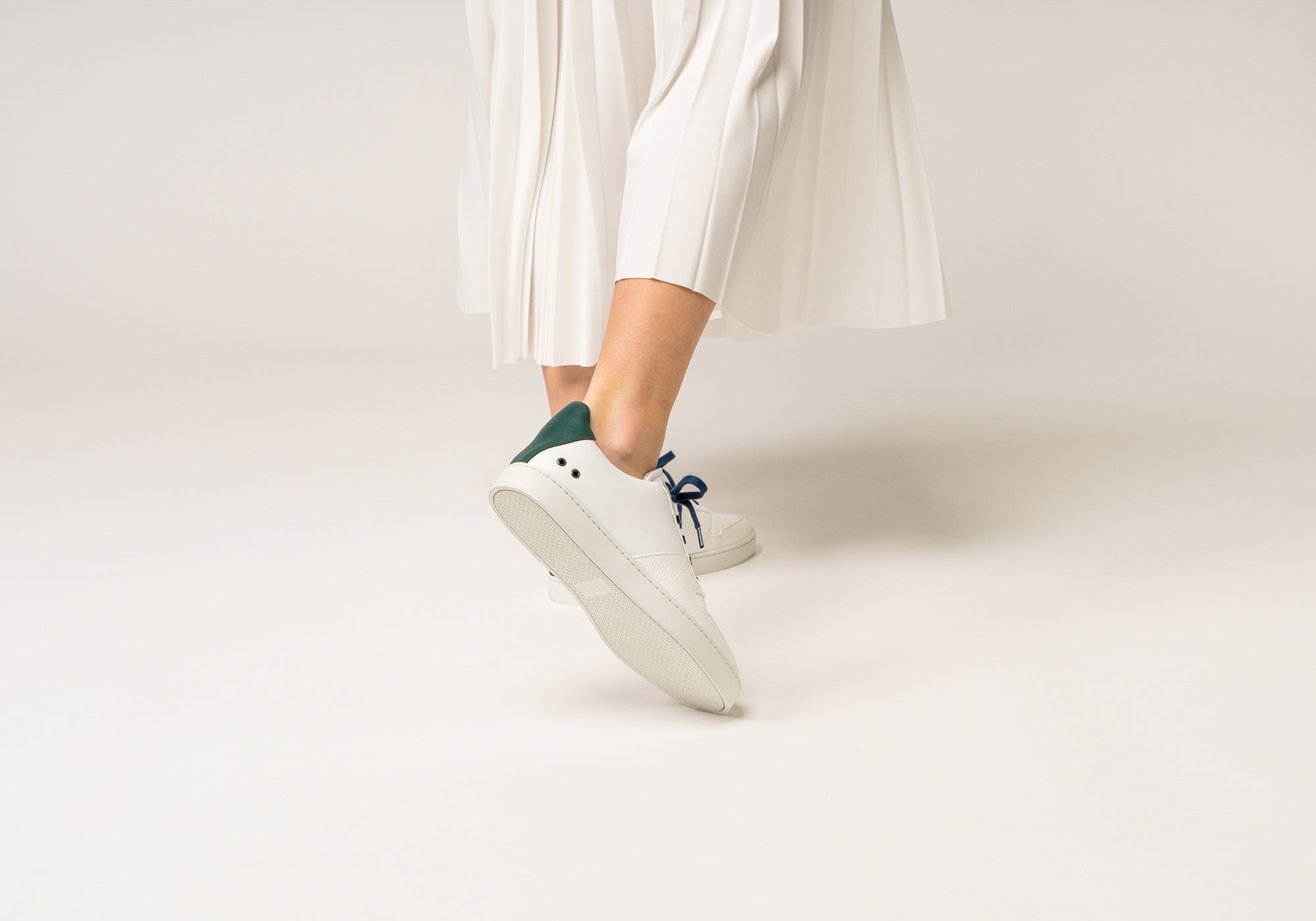 JAK Vantage Blue Green sneakers cuir