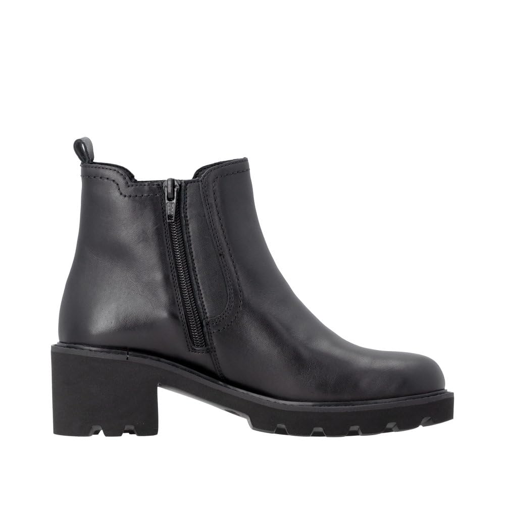 Remonte Chelsea bottines noir 39 EU cuir lisse talon bloc