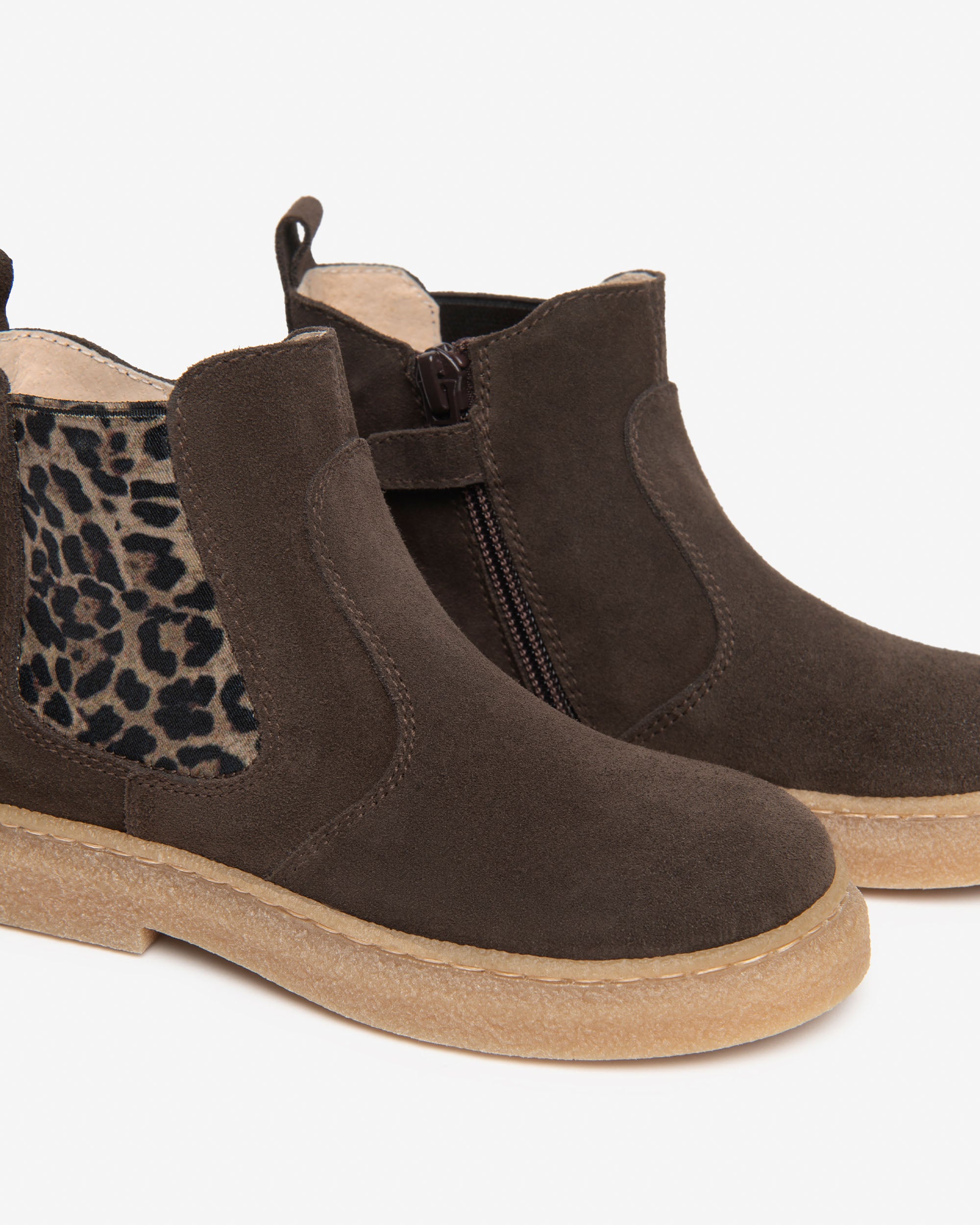 NeroGiardini Bottines Fille Daim 28 Zip Animalier