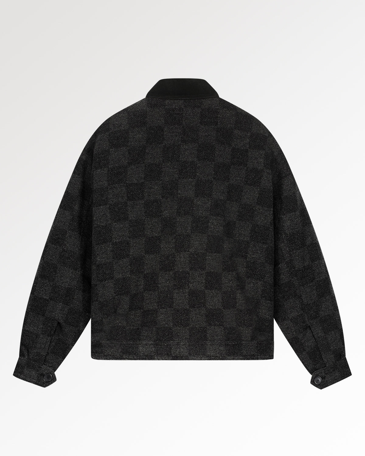 Filling Pieces Box Jacket Wool Check veste laine noire à carreaux