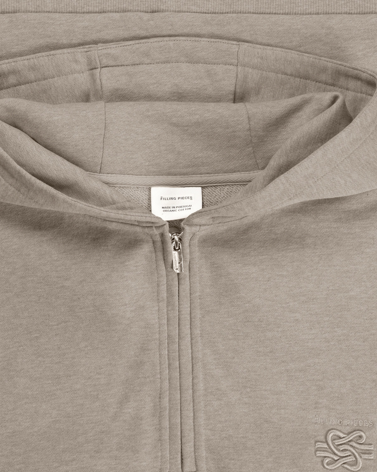 Filling Pieces Half Zip Hoodie Sweat Pure Coton Bio