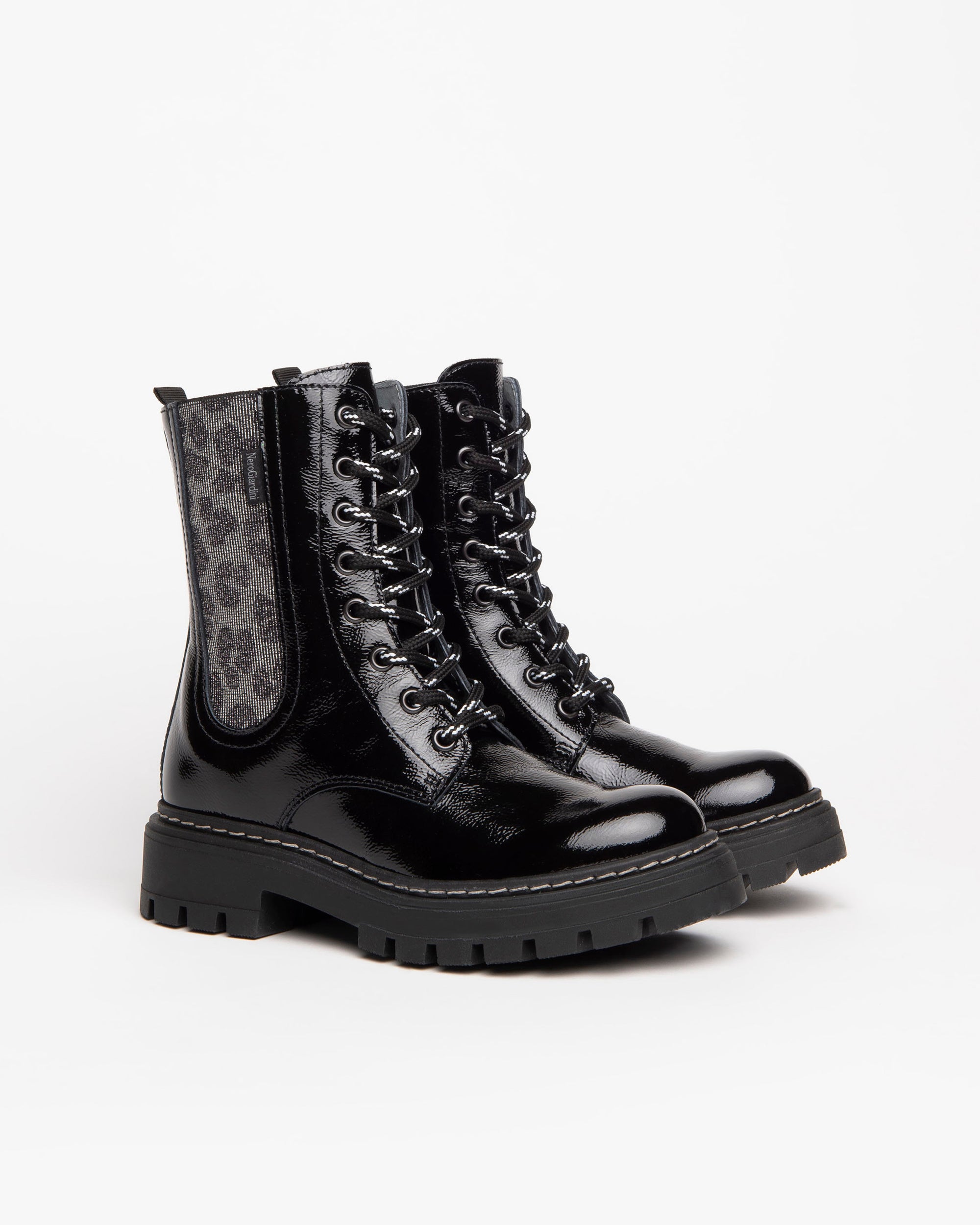 NeroGiardini Teens bottines vernis fille lacets
