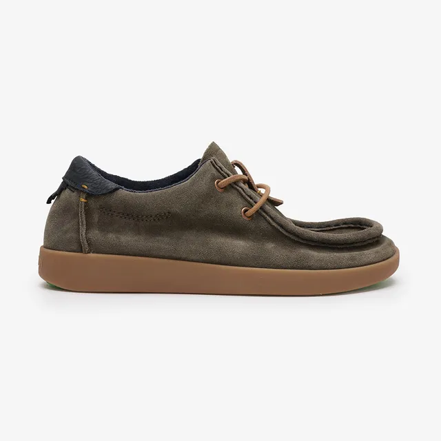 Satorisan Kwahu Winter Suede Baskets Deep Khaki Cuir Doublé