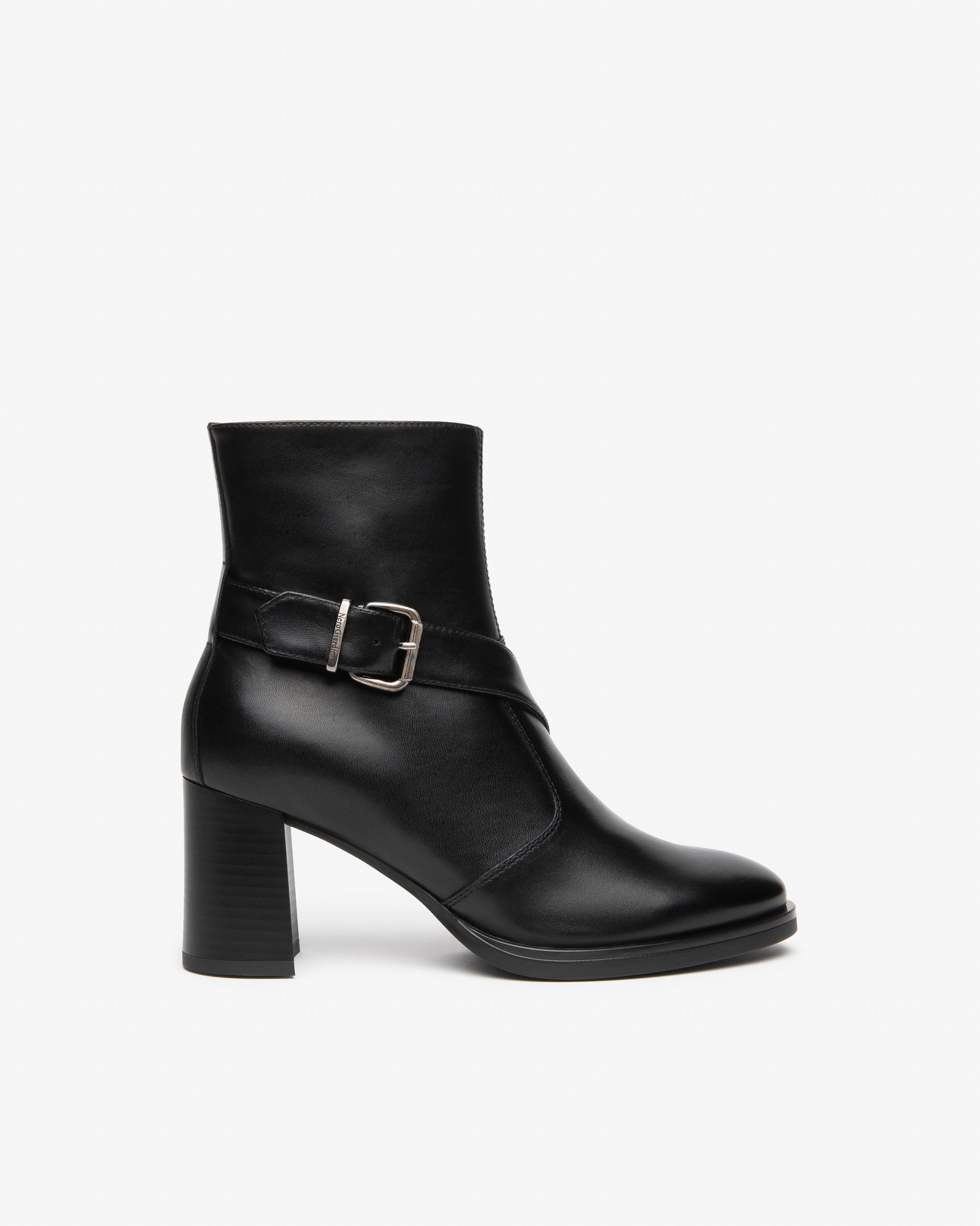 NeroGiardini Bottines Femme Cuir Talon Bloc 75 mm