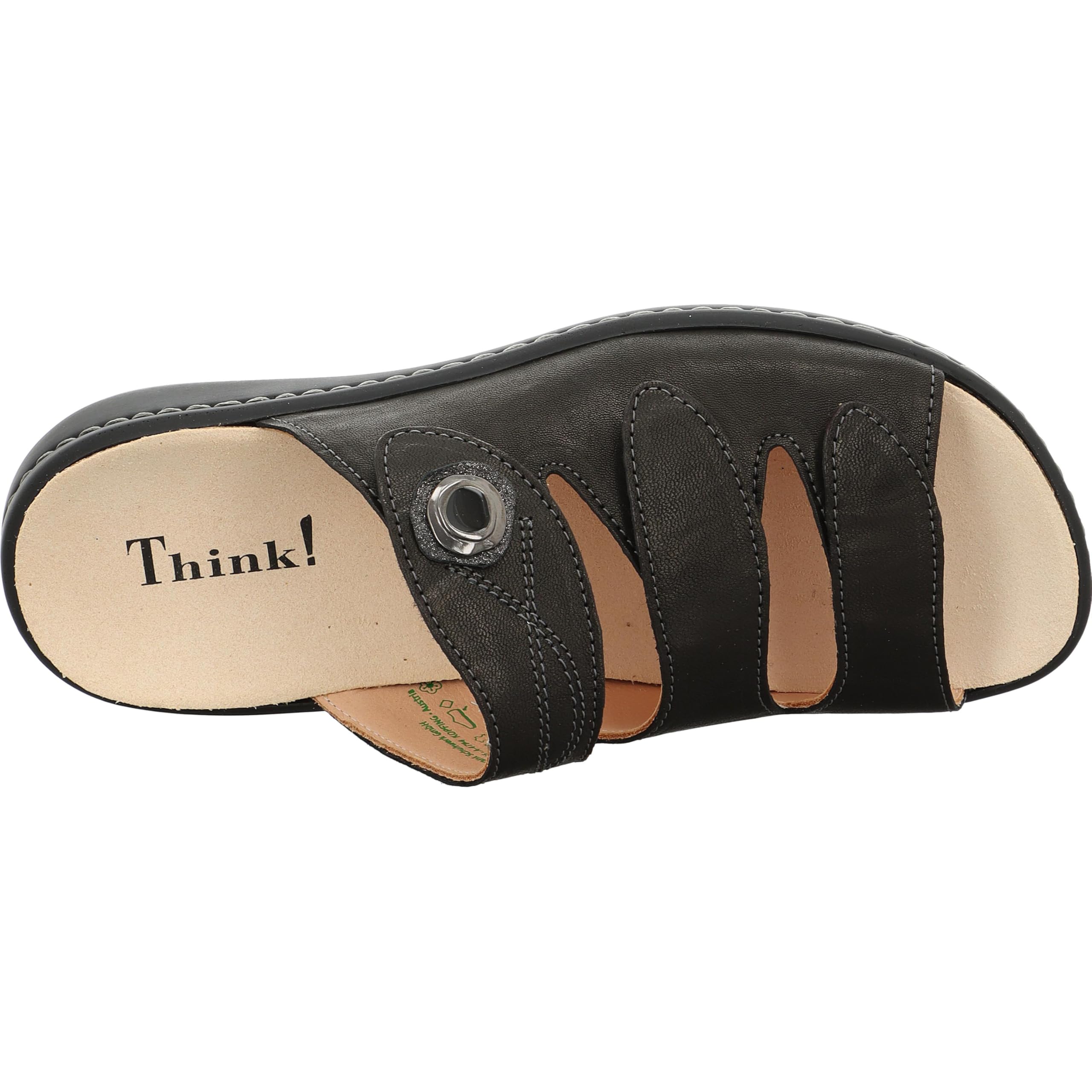 Think Camilla Mules Femme 36 EU Noir Cuir Liège