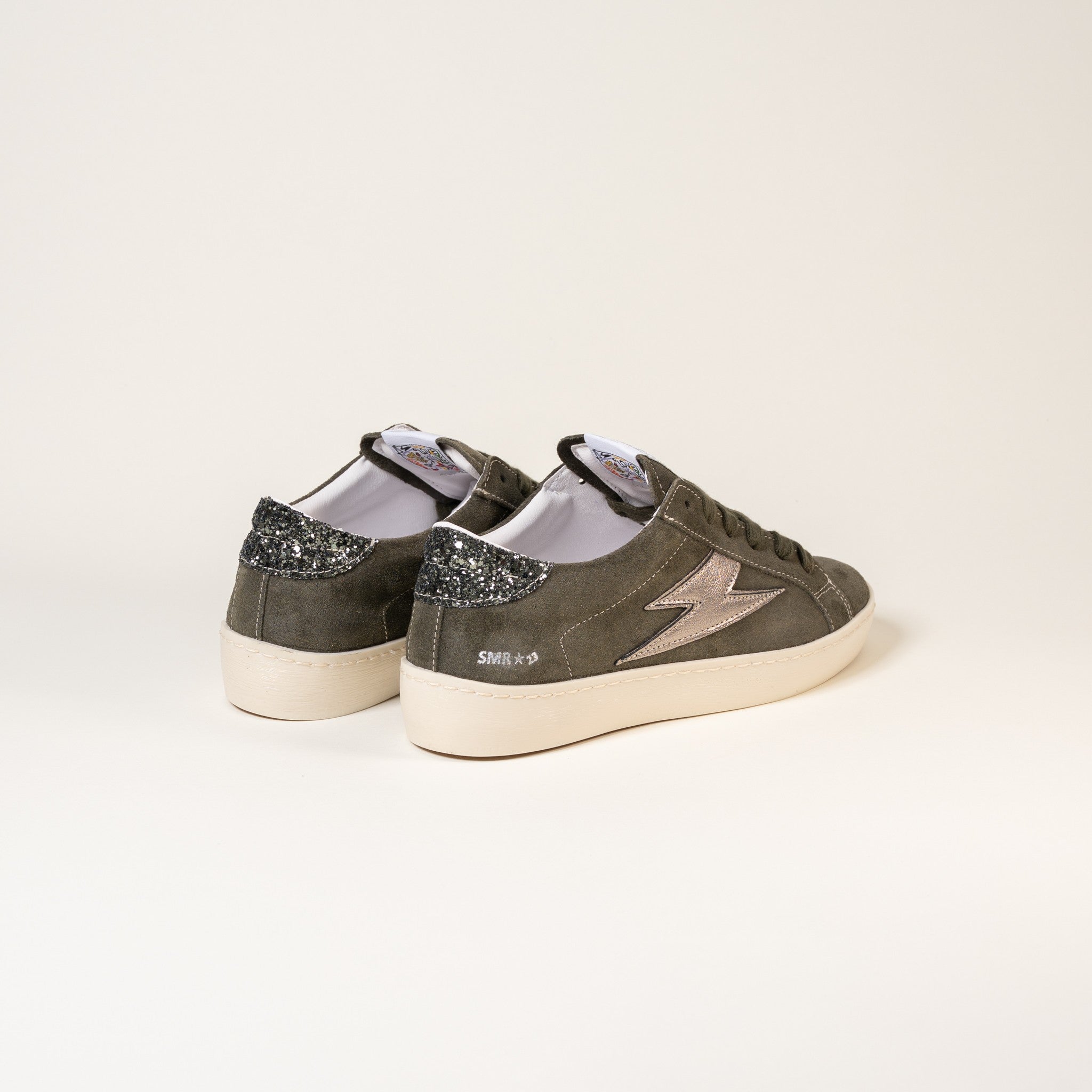 Semerdjian Maya E168 baskets kaki champagne cuir