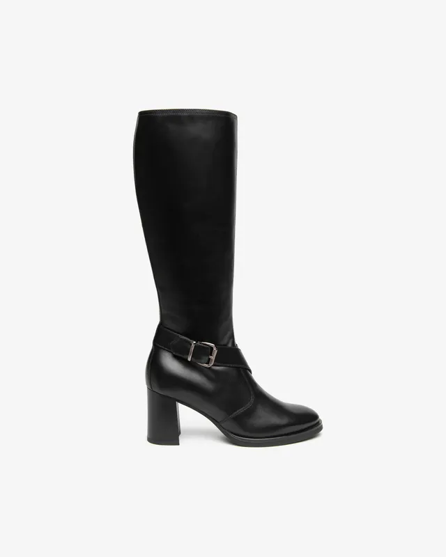 NeroGiardini Bottes Femme Cuir Talon Bloc 75 mm