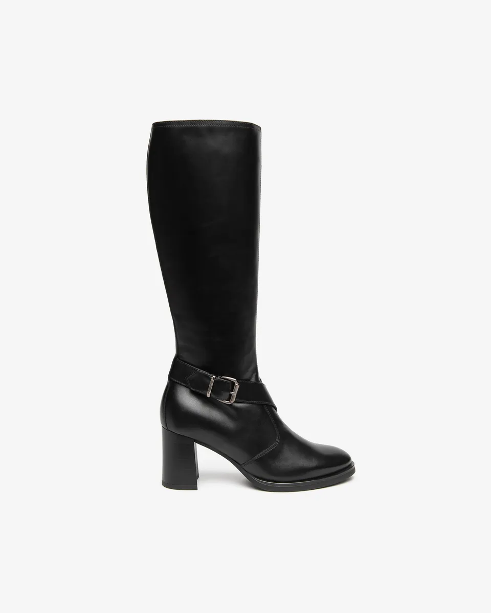 NeroGiardini Bottes Femme Cuir Talon Bloc 75 mm