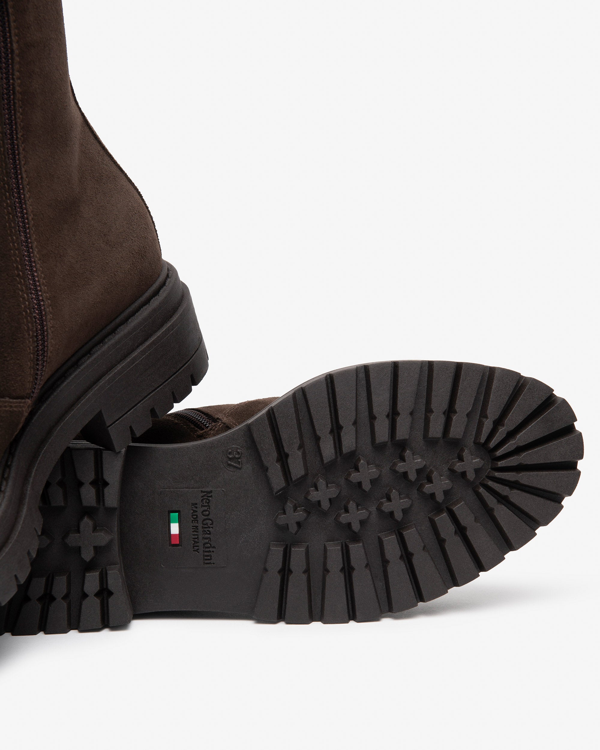 NeroGiardini Chelsea bottines femme cuir velours 40mm
