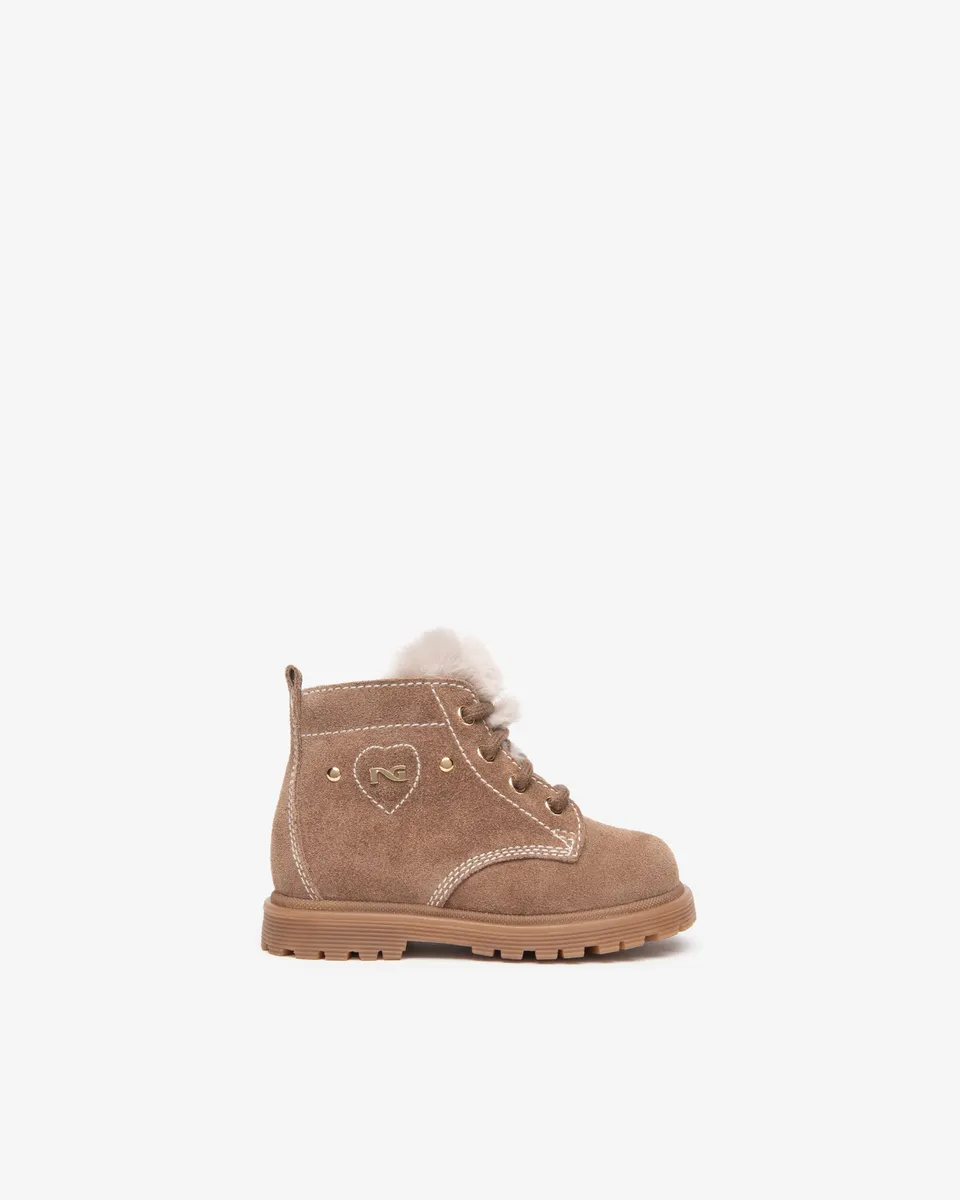 NeroGiardini Bottines Motardes Junior Bottines Fille Daim
