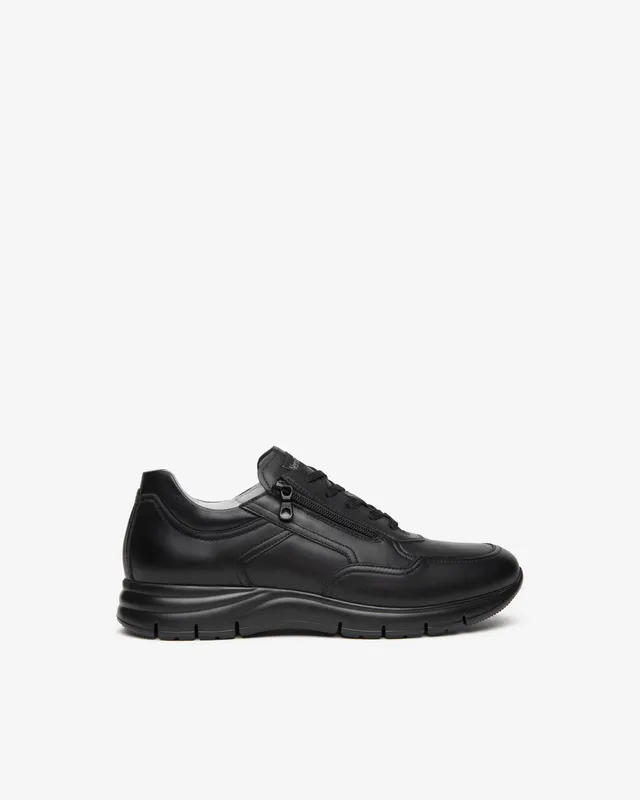 NeroGiardini Sneakers Homme Cuir Baskets Zip Latéral