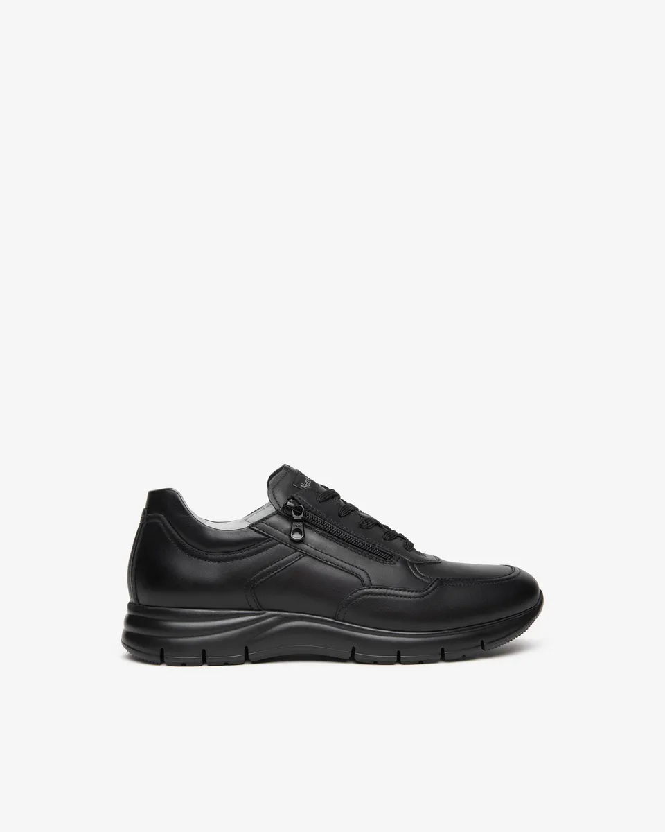 NeroGiardini Sneakers Homme Cuir Baskets Zip Latéral