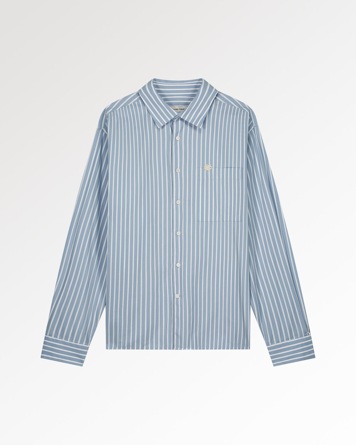 Filling Pieces Dress Shirt chemise Striped Celestial Blue coton