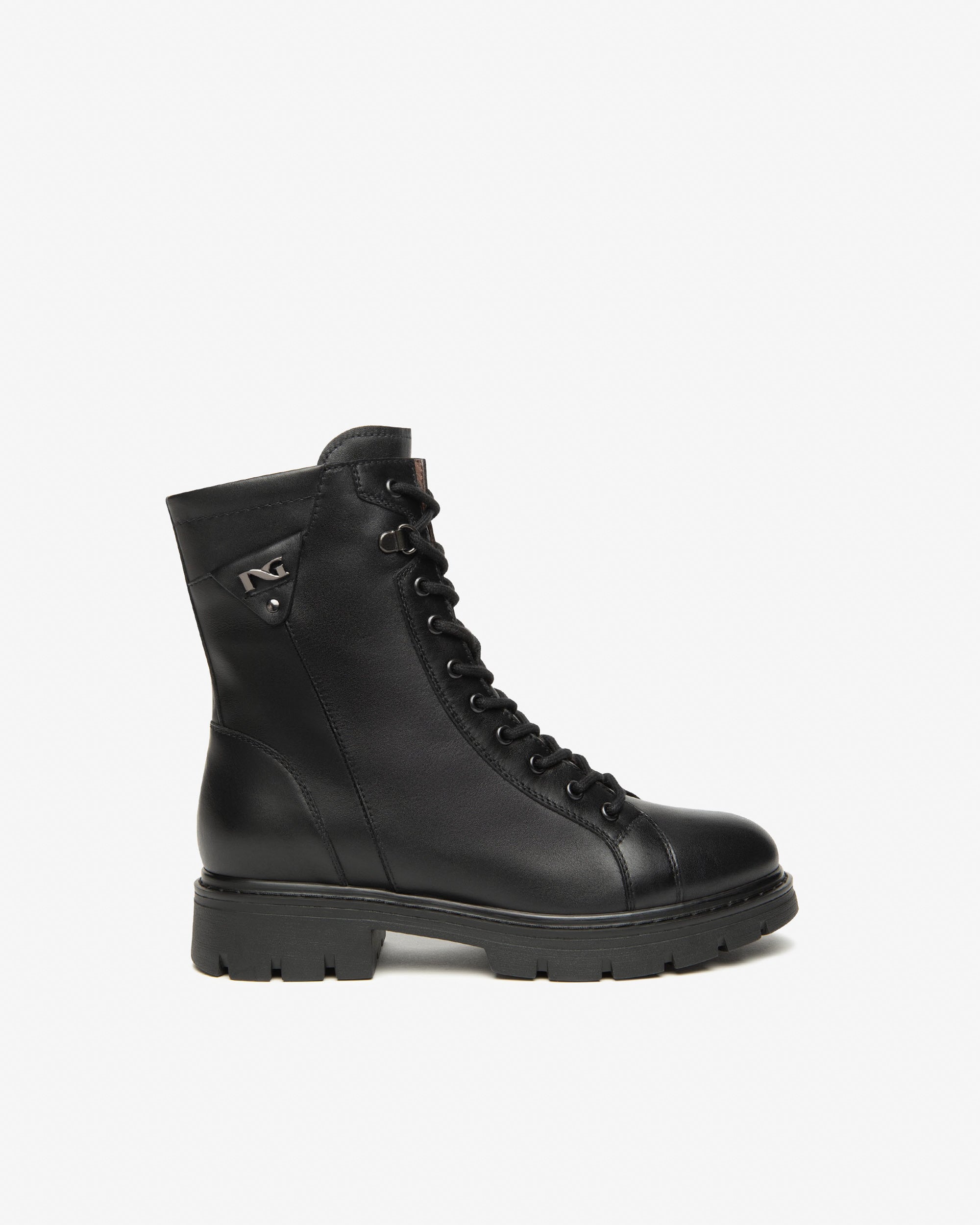 NeroGiardini Bottines motardes femme cuir combat boots