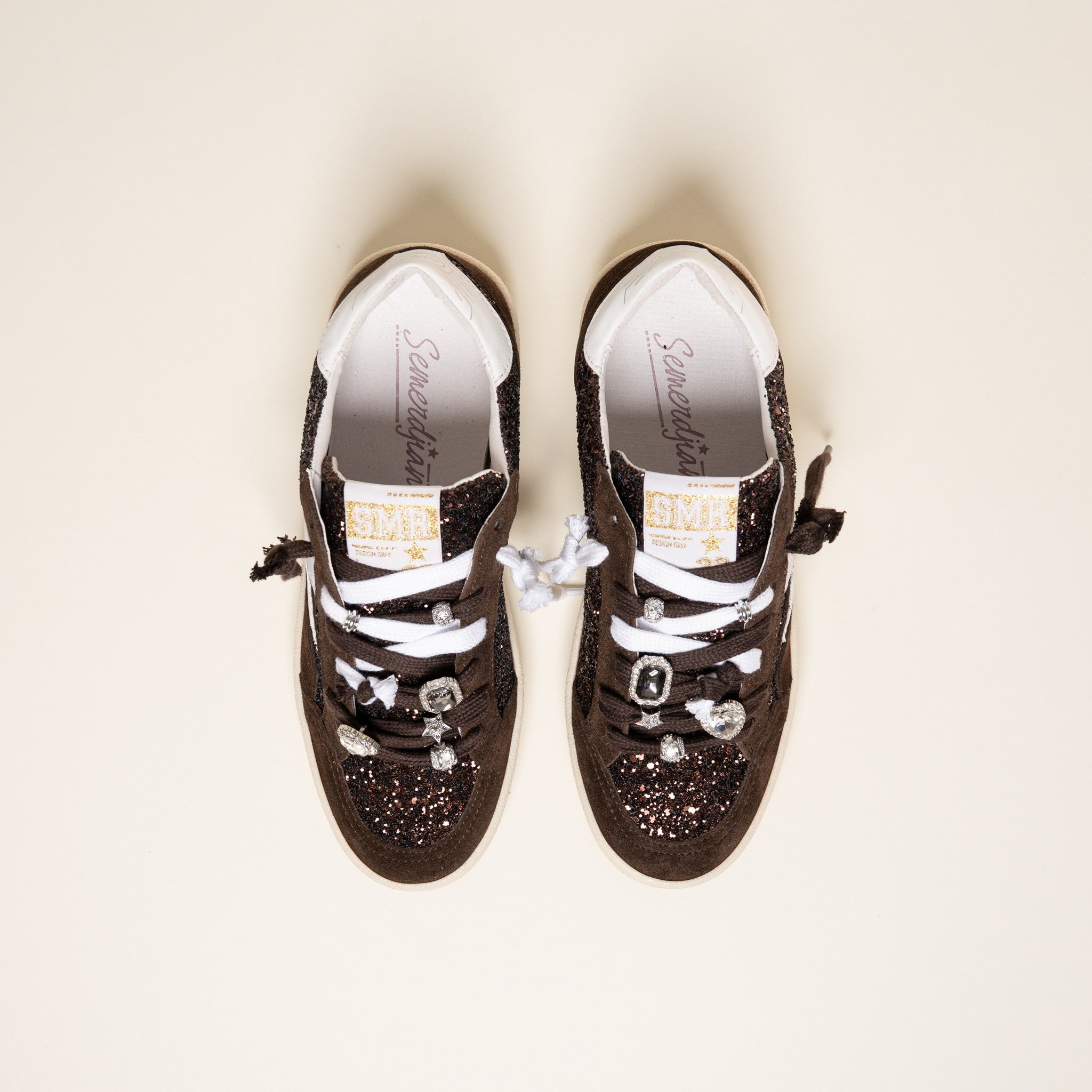 SMR Dany E196 baskets glitter marron 38