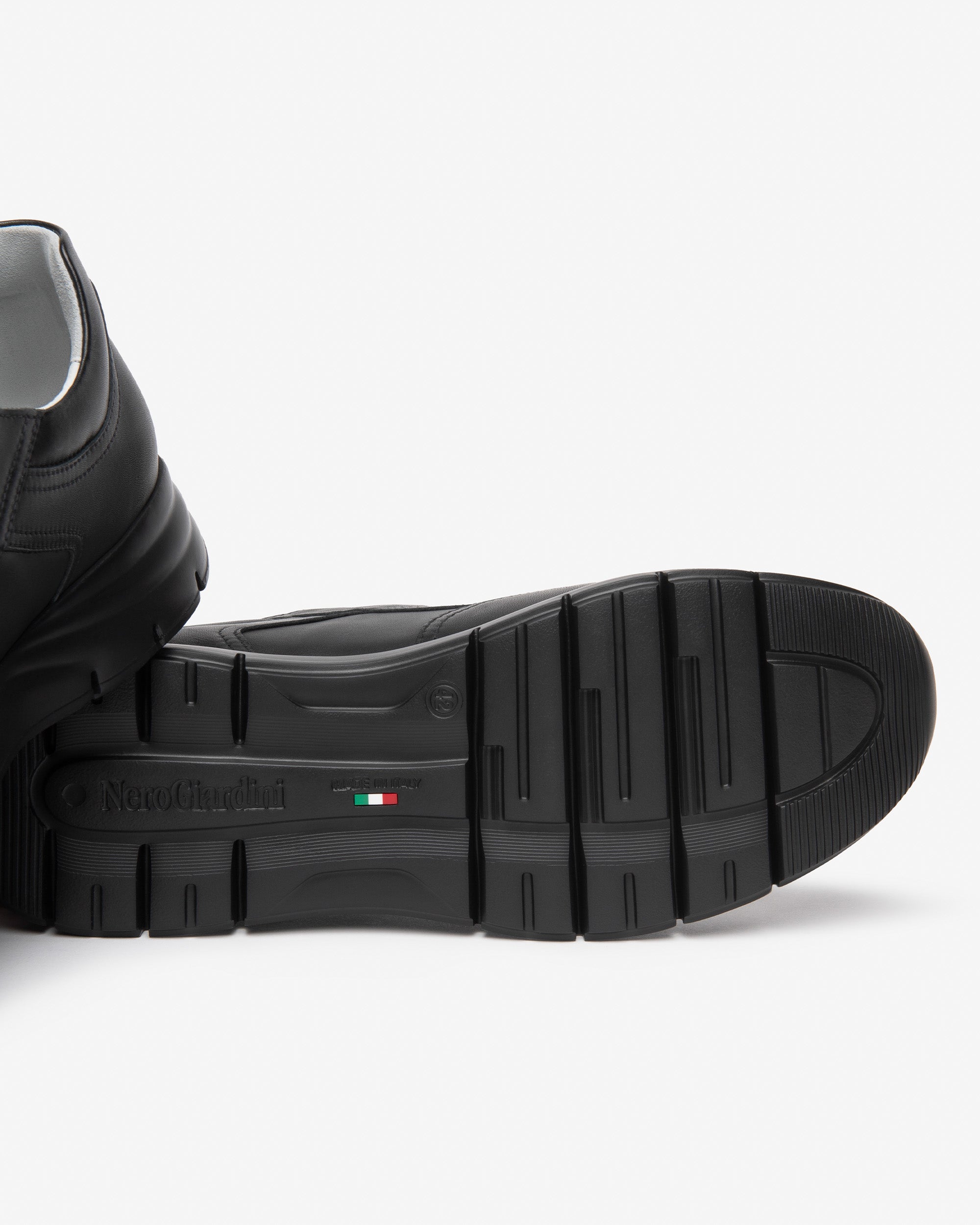 NeroGiardini Sneakers Homme Cuir Baskets Zip Latéral