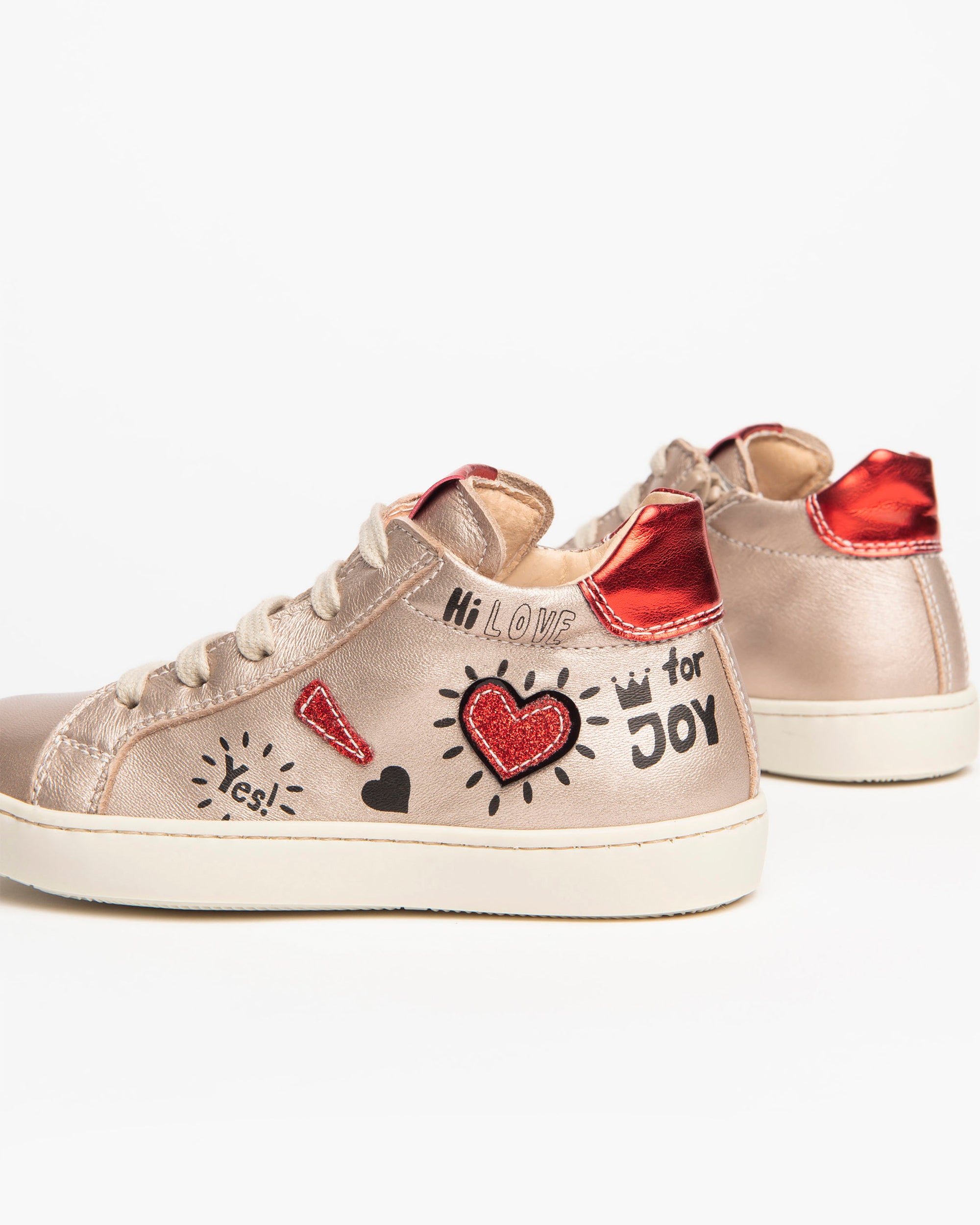 NeroGiardini Sneakers Fille Cuir Lamé Paillettes 28